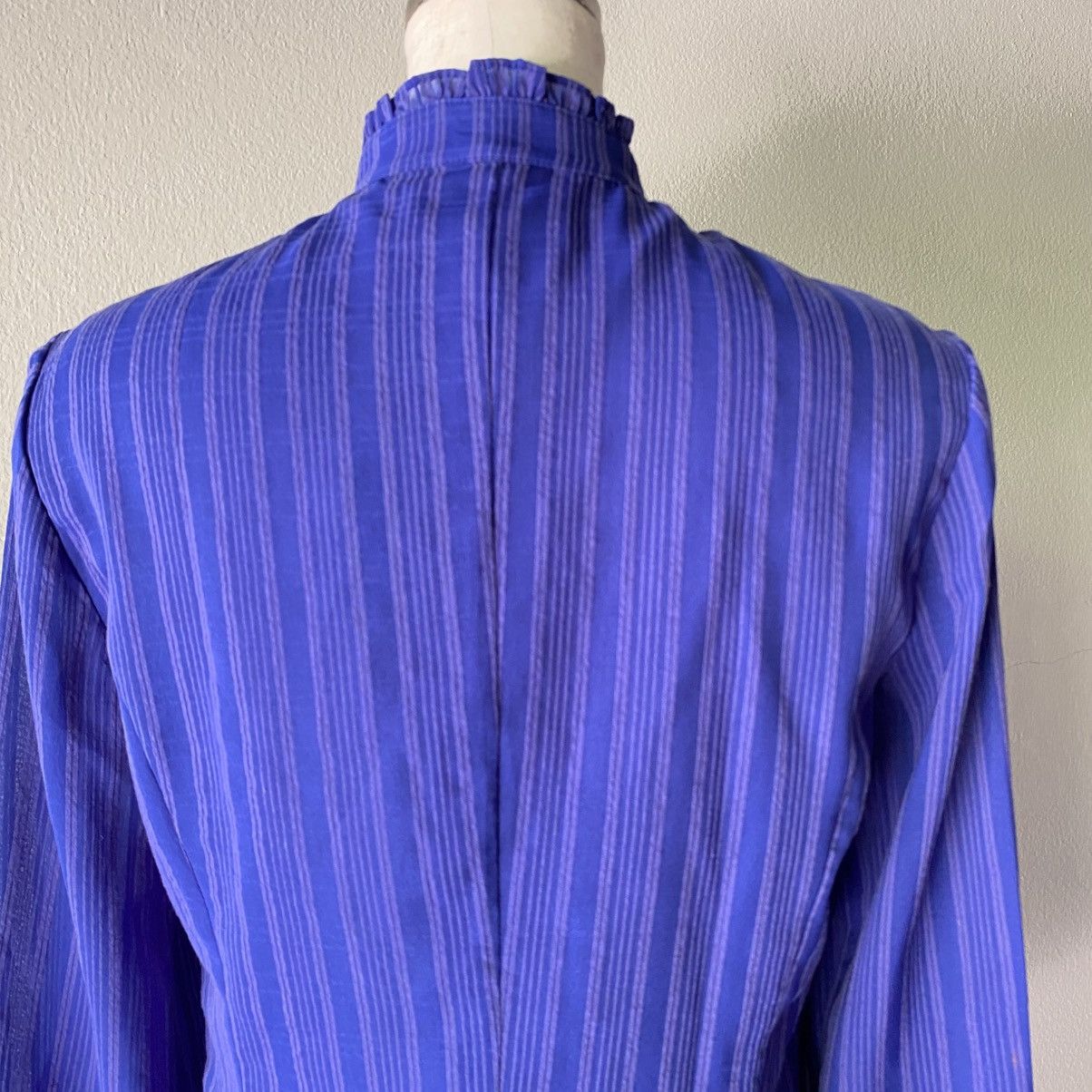 Pierre Cardin Pierre Cardin Purple Sheer Ruffle Blouse Size M / US 6-8 / IT 42-44 - 20 Thumbnail