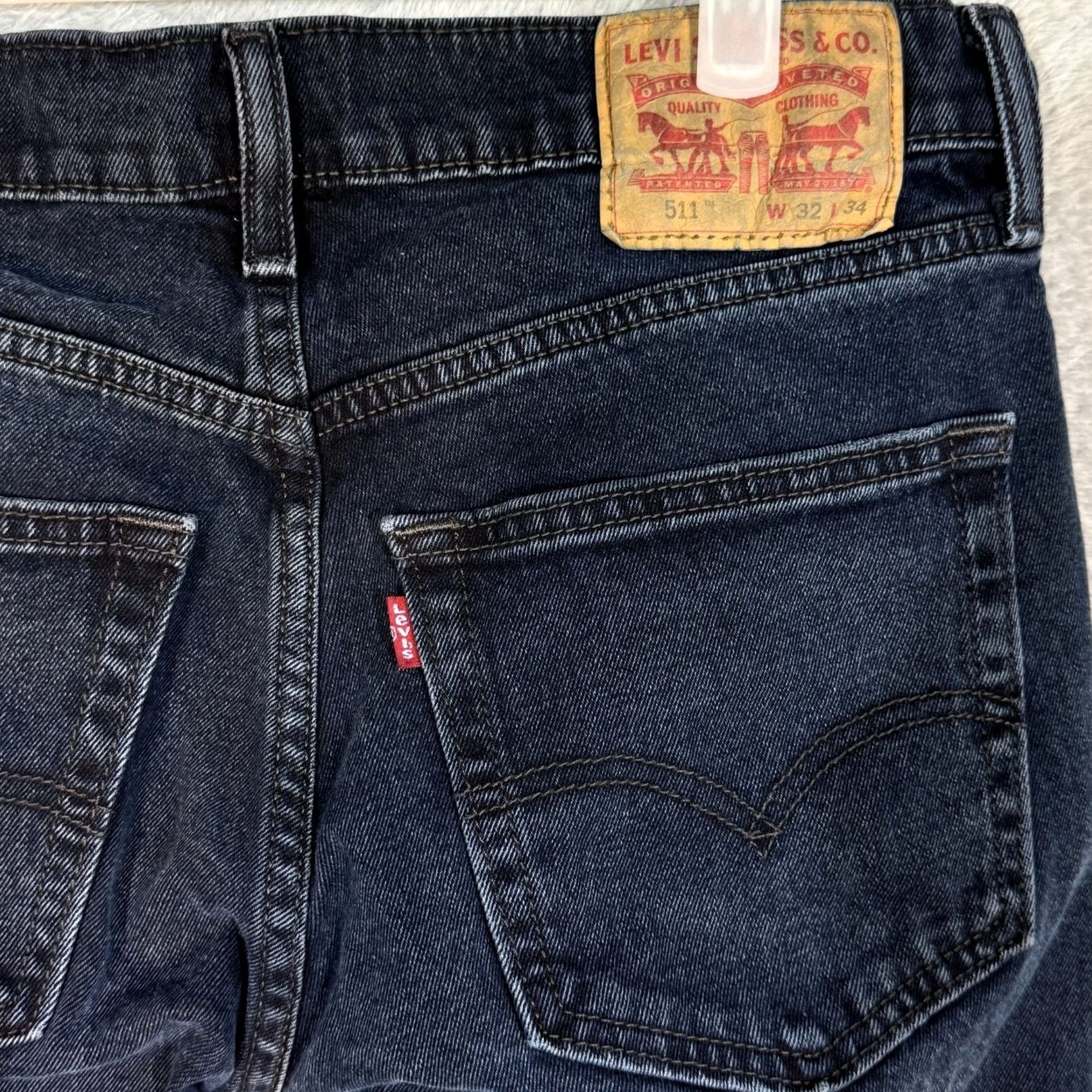 Levi's Levi’s 511 Men’s Jeans 32x34 Slim Straight Black Denim Stretch Waist 32 Inseam 34 Regular Pattern Solid Cotton Spandex Jeans Mens Size US 32 / EU 48 - 7 Thumbnail