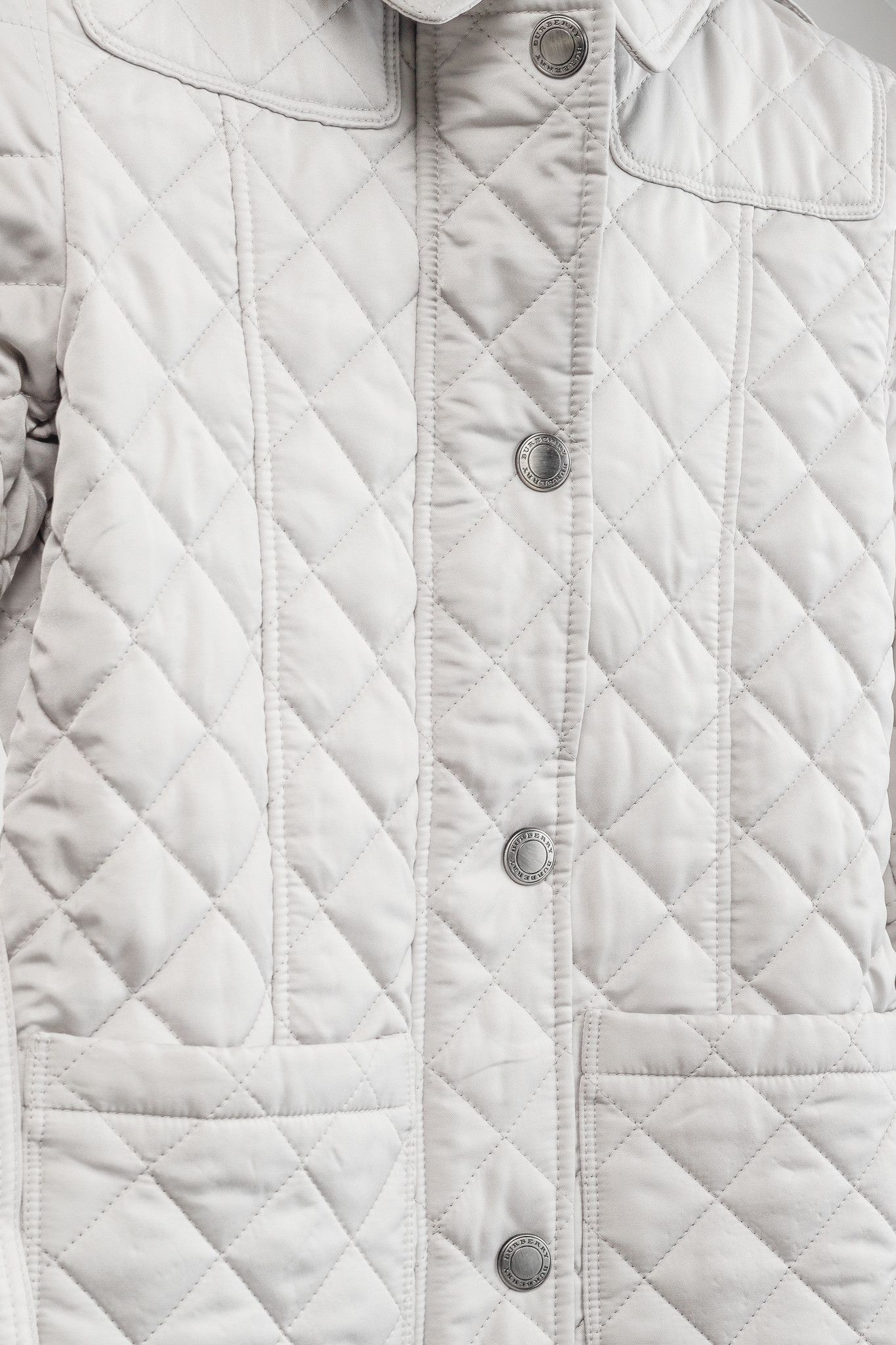 Burberry Burberry Grey Quilted Belted Zip Jacket Size XXS / US 00 / IT 34 - 11 Thumbnail