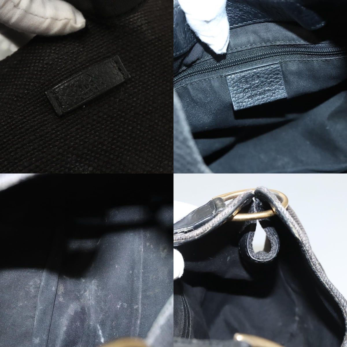 Gucci GUCCI Shoulder Bag Canvas Outlet Black Gold Size ONE SIZE - 11 Thumbnail