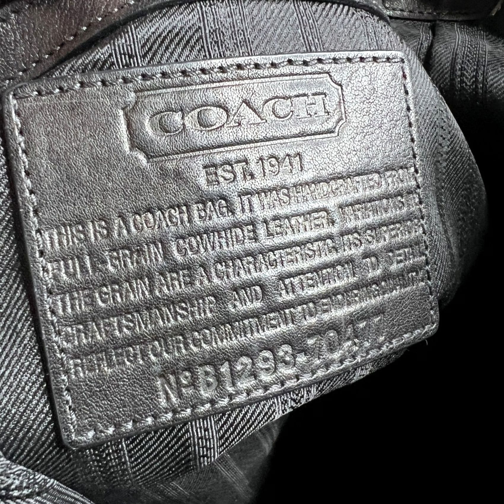 Coach Coach Bleecker Legacy Tote Black Leather Crossbody Womens Large Bag 70477 Size ONE SIZE - 2 Thumbnail