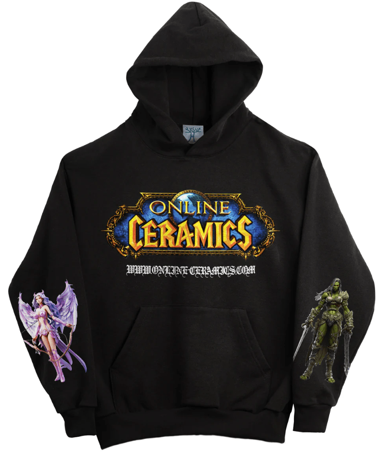 image of Online Ceramics Level 60 Hoodie in Black, Men's (Size Medium)