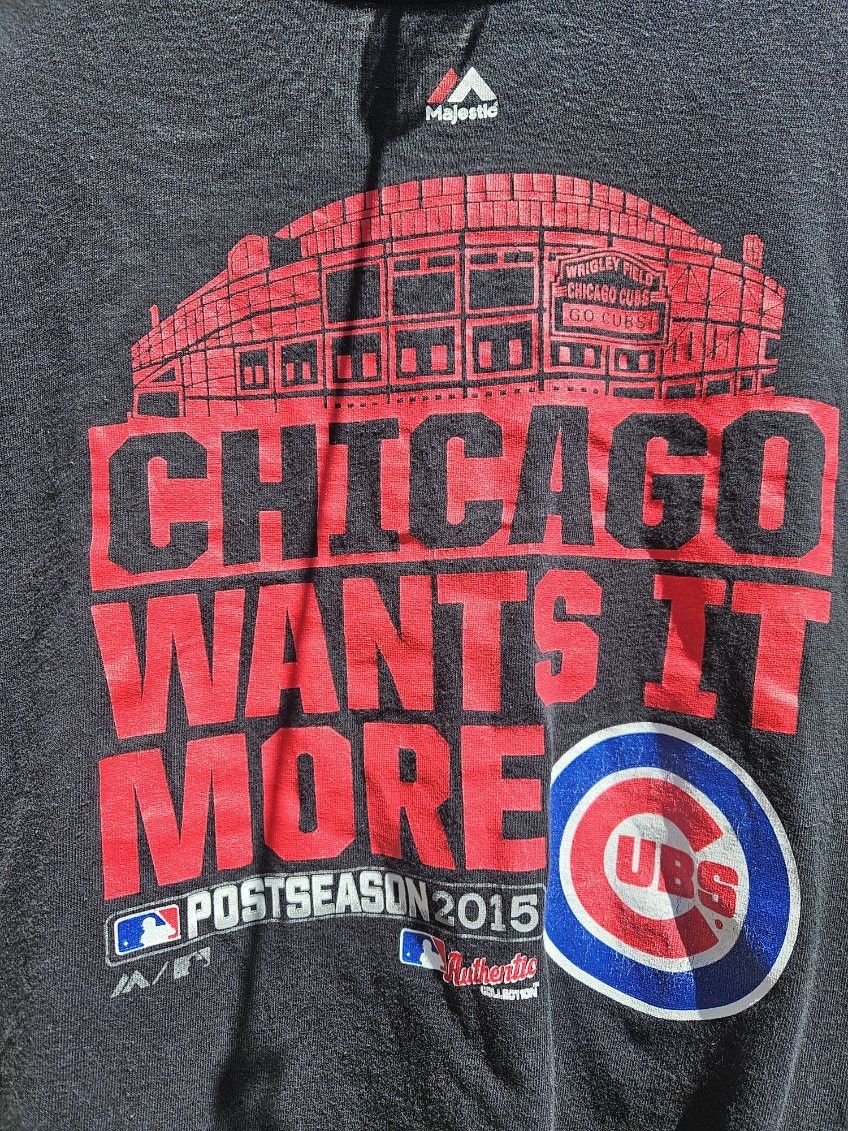 Majestic Chicago Cubs Chicago Wants It More 2015 Postseason Majestic Size US XL / EU 56 / 4 - 2 Thumbnail