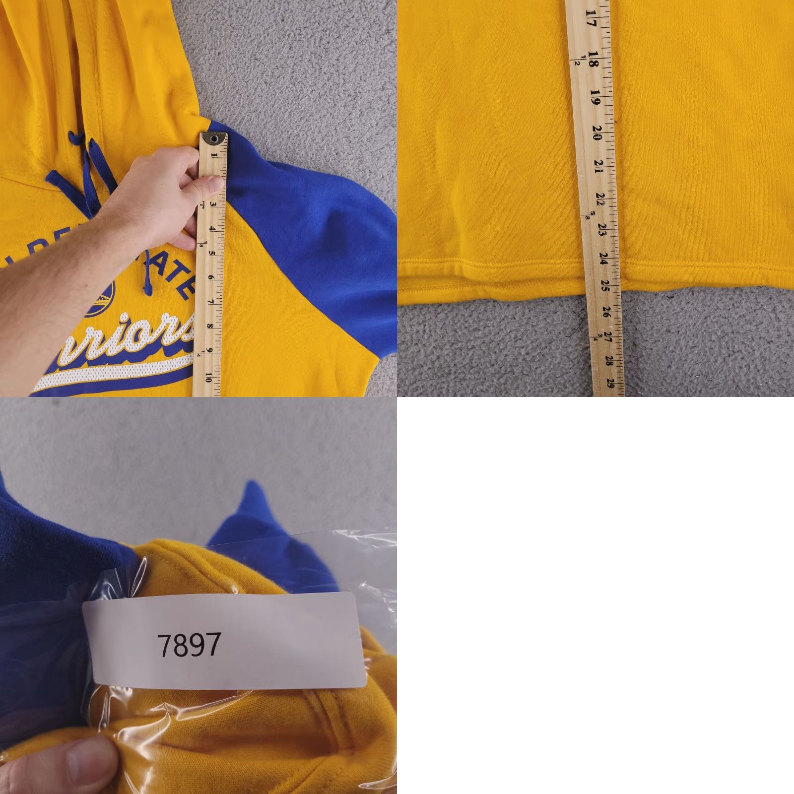 Vintage Fanatics Hoodie Womens XL Yellow Golden State Warrior NBA Curry Sweatshirt Size XL / US 12-14 / IT 48-50 - 8 Thumbnail