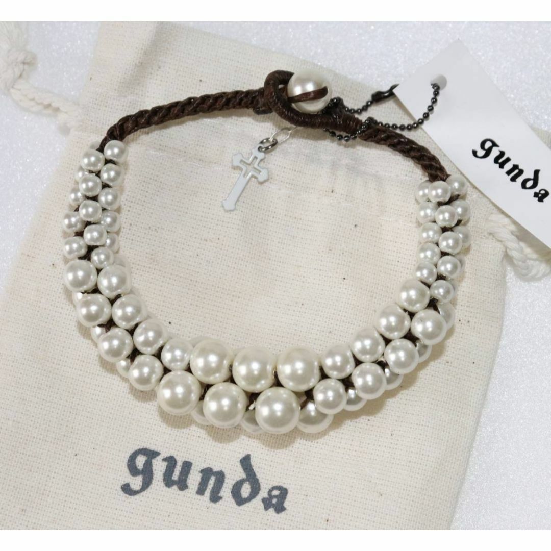 Japanese Brand Gunda Pearl Cross Pendant Bubble Bracelet Size ONE SIZE - 1 Thumbnail