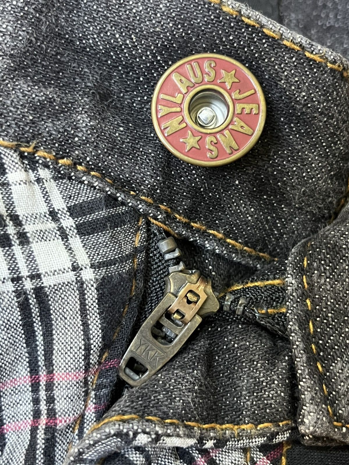 Le Grande Bleu (L.G.B.) SICK🔥JAPANESE BRAND "NYLAUS JEANS" DOUBLE WAIST JEANS/DENIM Size US 28 / EU 44 - 19 Thumbnail