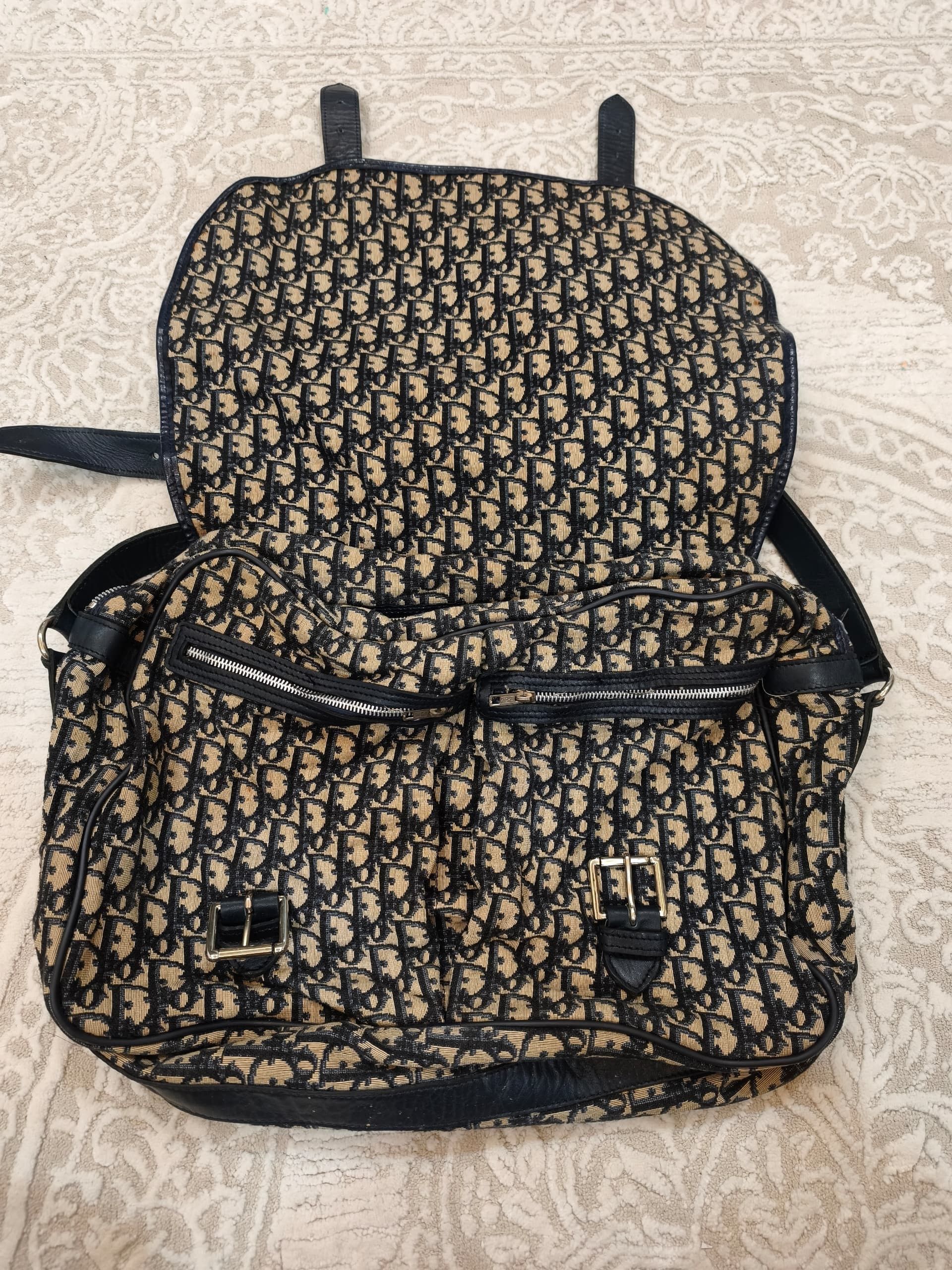 Christian Dior Monsieur Christian Dior Monogram Blue Denim Messenger Bag Size ONE SIZE - 4 Thumbnail