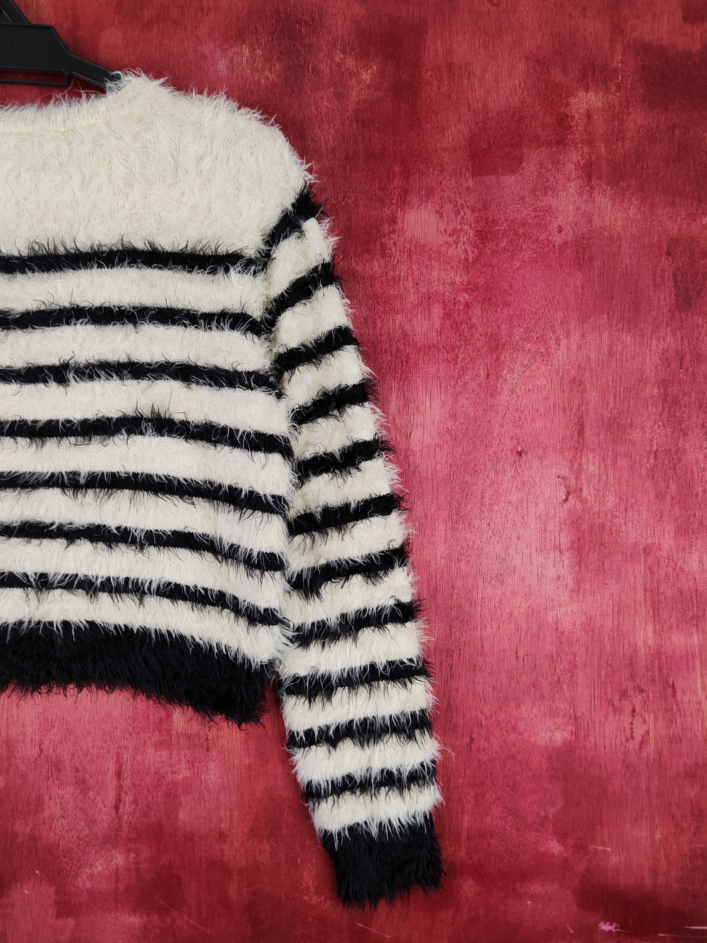Homespun Knitwear × Japanese Brand × Lip Service Lip Service Black Shag Shaggy Fur Mohair Knitwear #S1906 Size M / US 6-8 / IT 42-44 - 9 Thumbnail
