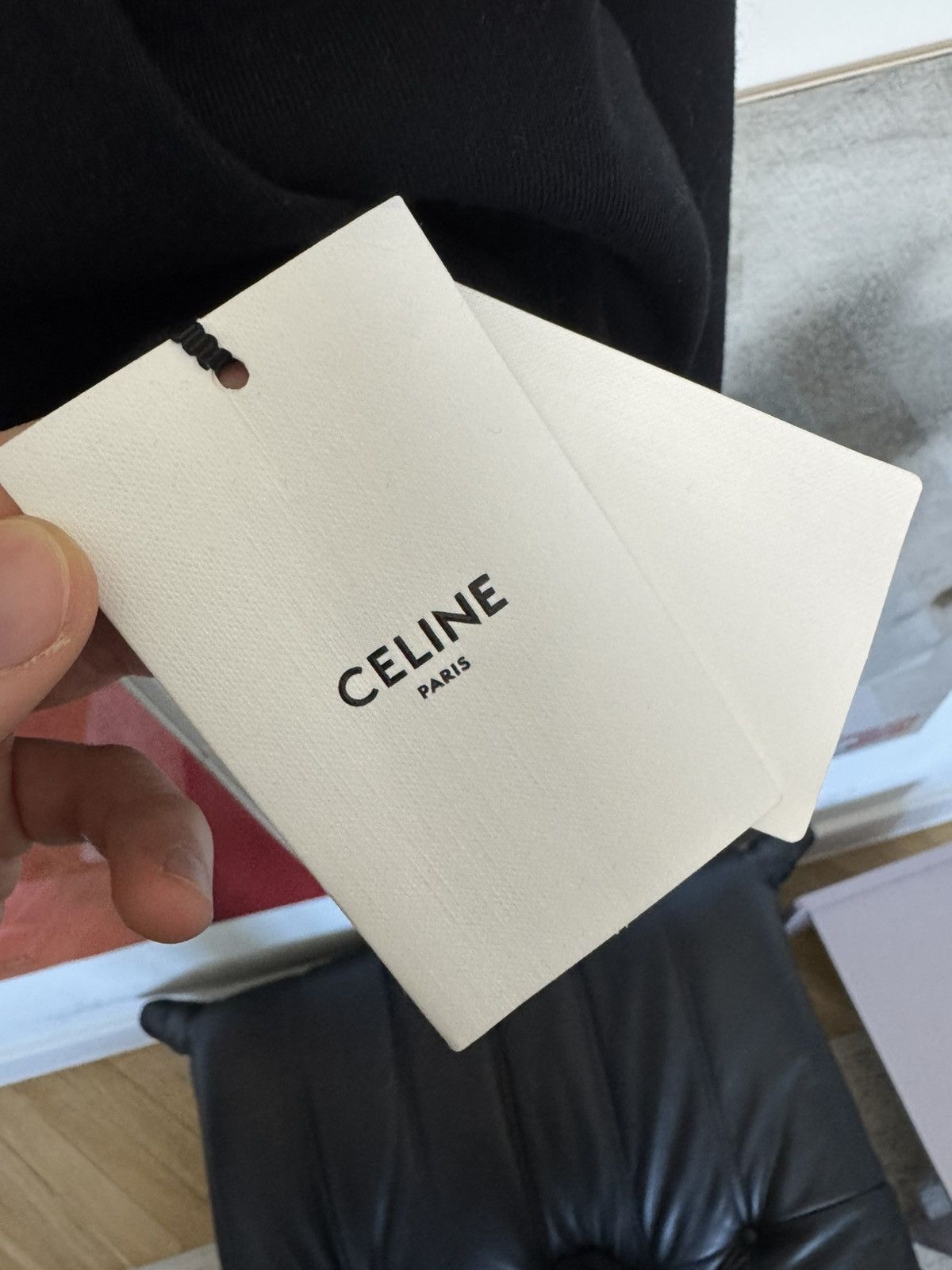 Celine Celine Flag Black Designer Hoodie Rhinestone Hedi Slimane Size US S / EU 44-46 / 1 - 8 Thumbnail