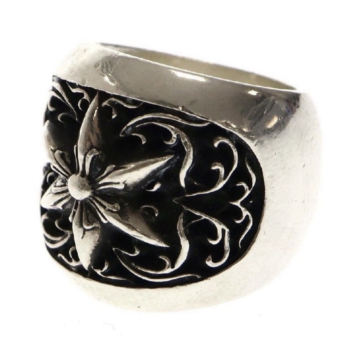 クロムハーツ　クラシックオーバルスター　リング　19号　プラチナ　天然パヴェ クロムハーツ クラシックオーバルスター リング 19号 プラチナ 天然