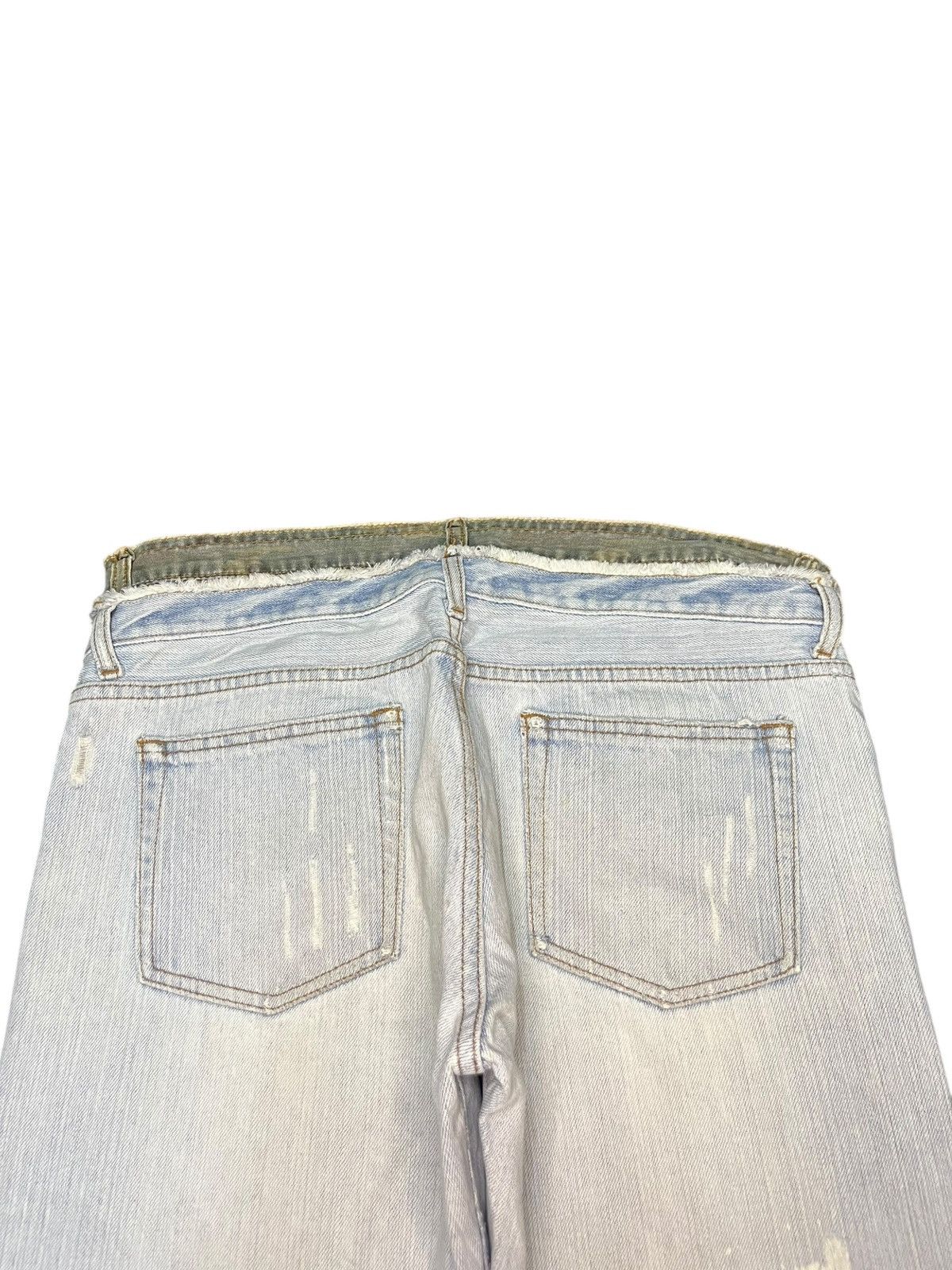 Ksubi Vintage Japanese Brand Double Waist Bleach Distress Jeans Size 32" / US 10 / IT 46 - 4 Thumbnail