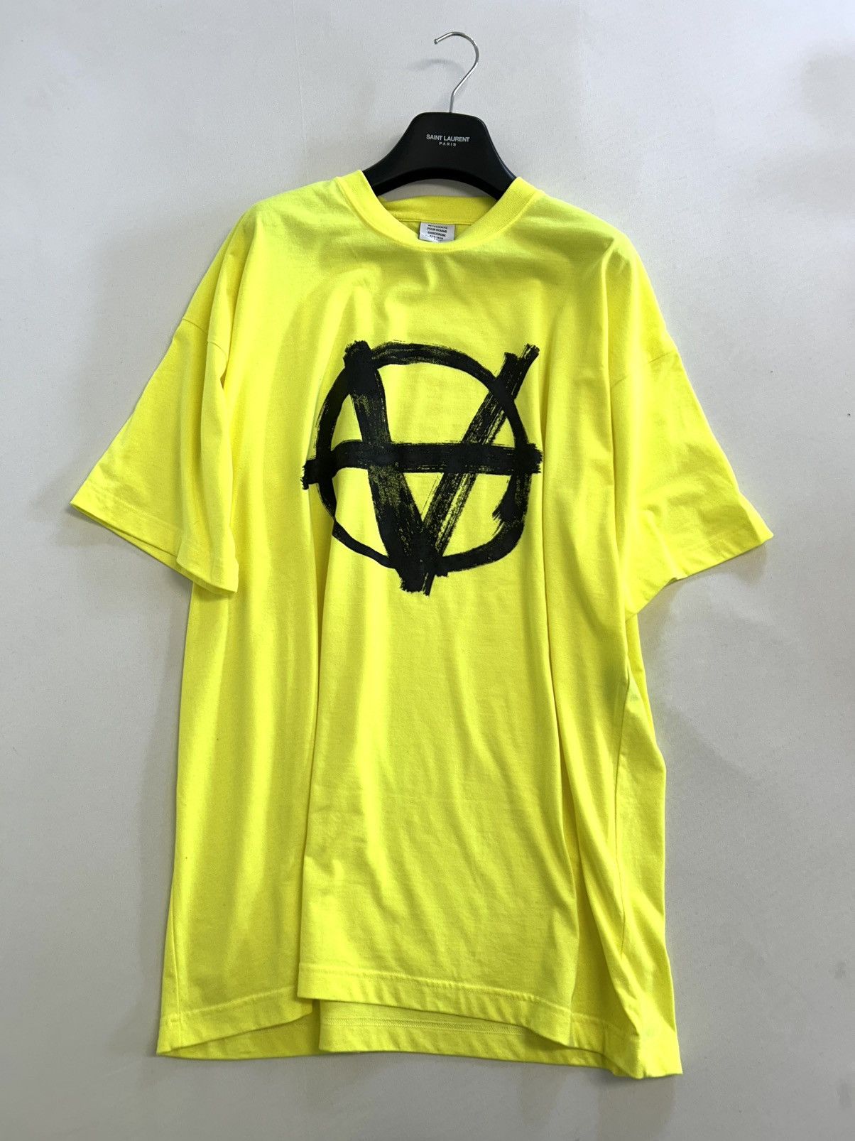 Vetements SS2020 Anarchy T-Shirt Neon Yellow Size US M / EU 48-50 / 2 - 3 Thumbnail