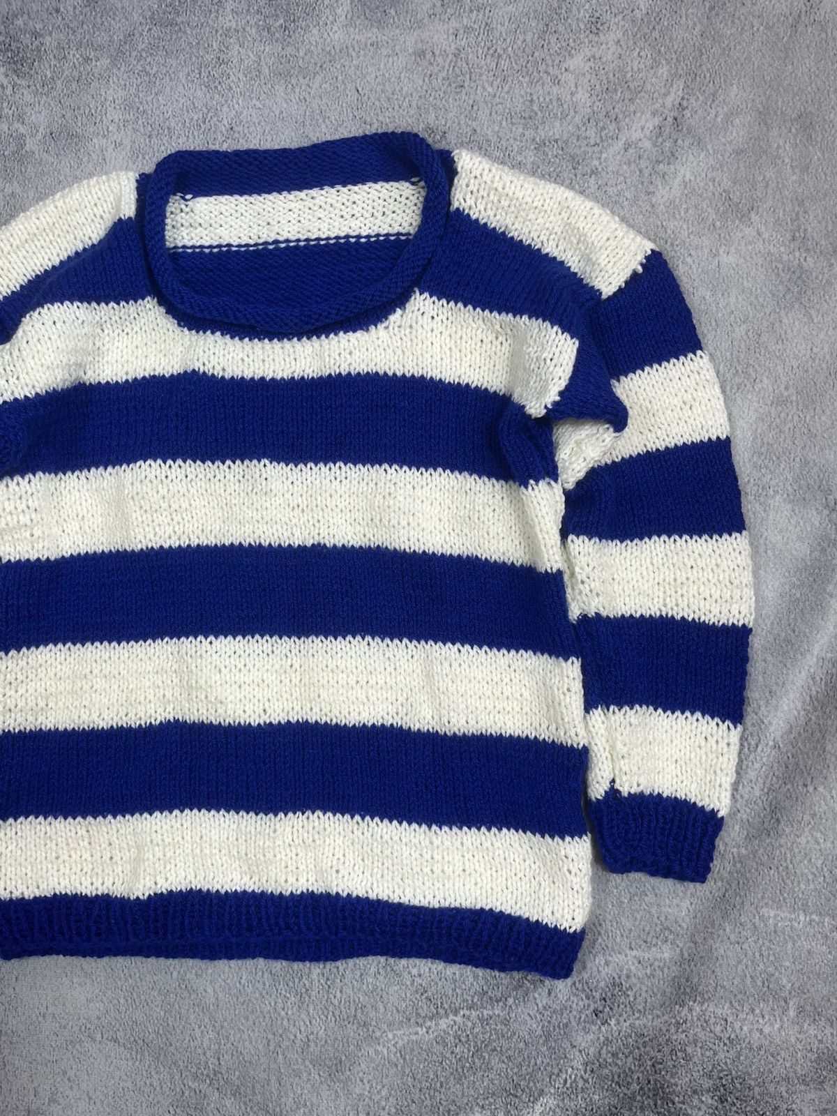 Japanese Brand × Vintage Vintage Y2K stripped knitted pullover sweater old money Size S / US 4 / IT 40 - 3 Thumbnail