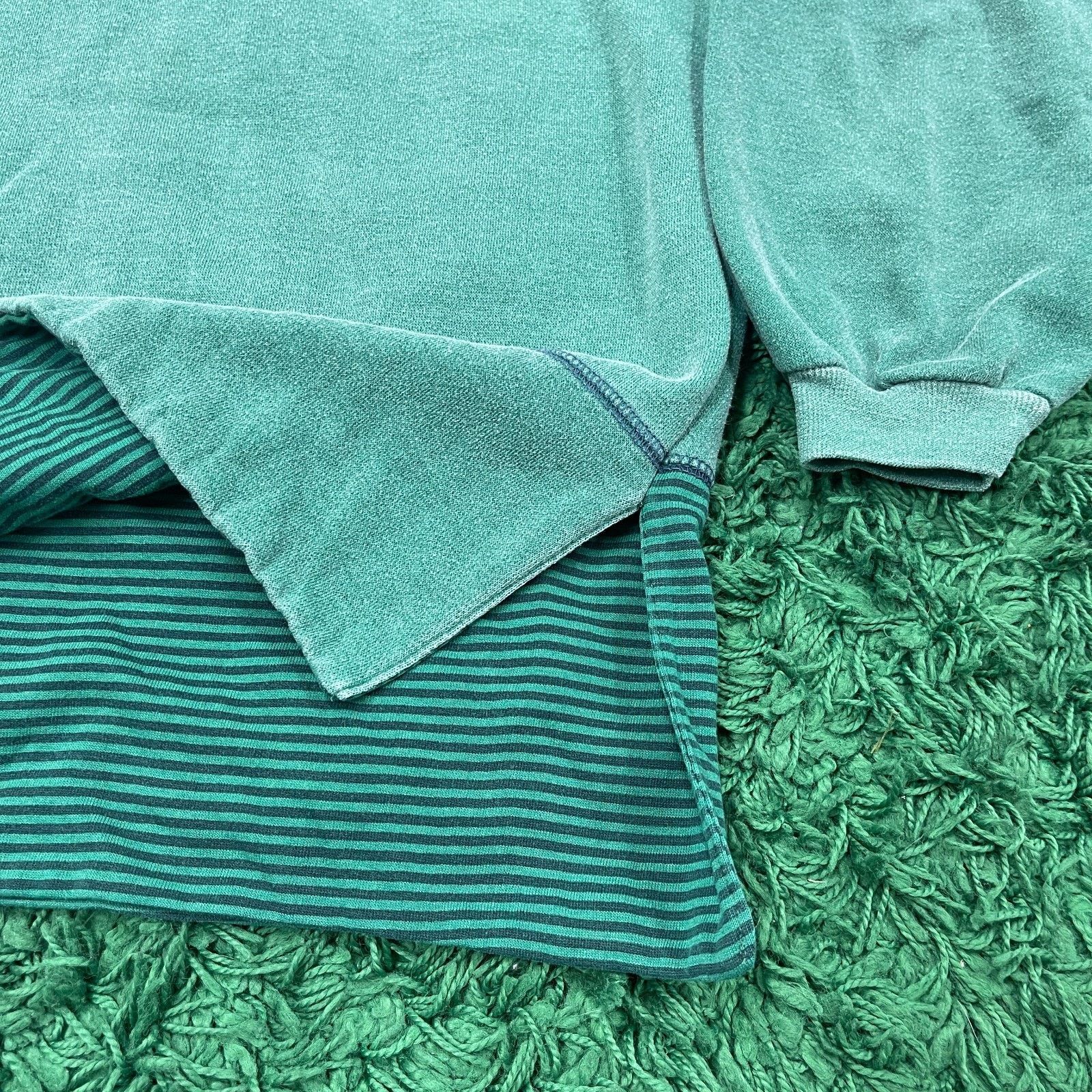 Anchor Blue Vintage 90s Anchor Blue Green 1/4 Zip Pullover Sweater Large Size US L / EU 52-54 / 3 - 4 Thumbnail