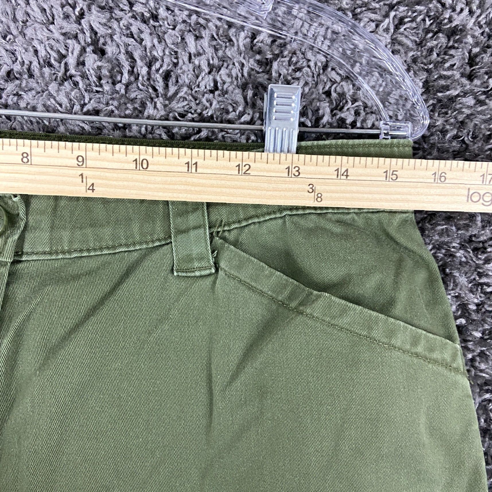 Vintage VINTAGE L.L. Bean Women's Pants Size 12 Green Wide Leg Chino Classic Fit Size 34" / US 12 / IT 48 - 6 Thumbnail