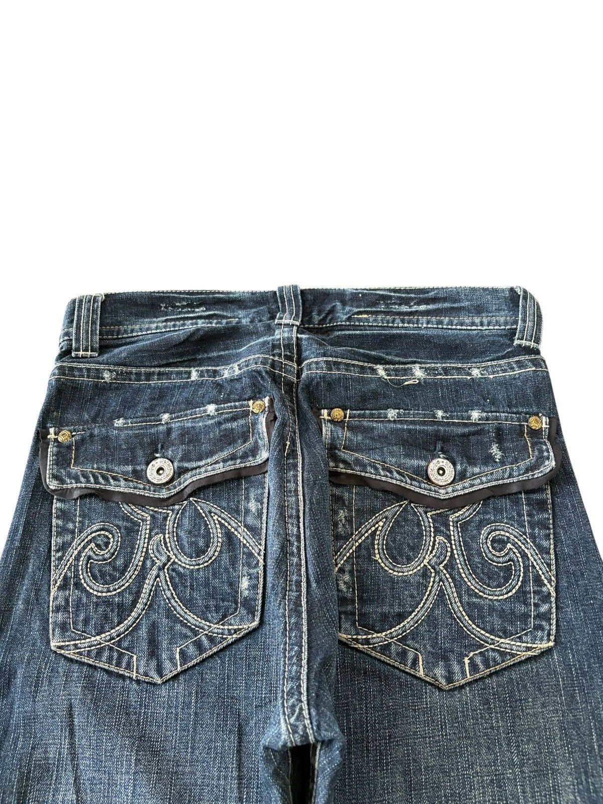Japanese Brand Vintage Japanese Brand Distressed Bootcut Jeans Size US 30 / EU 46 - 8 Thumbnail