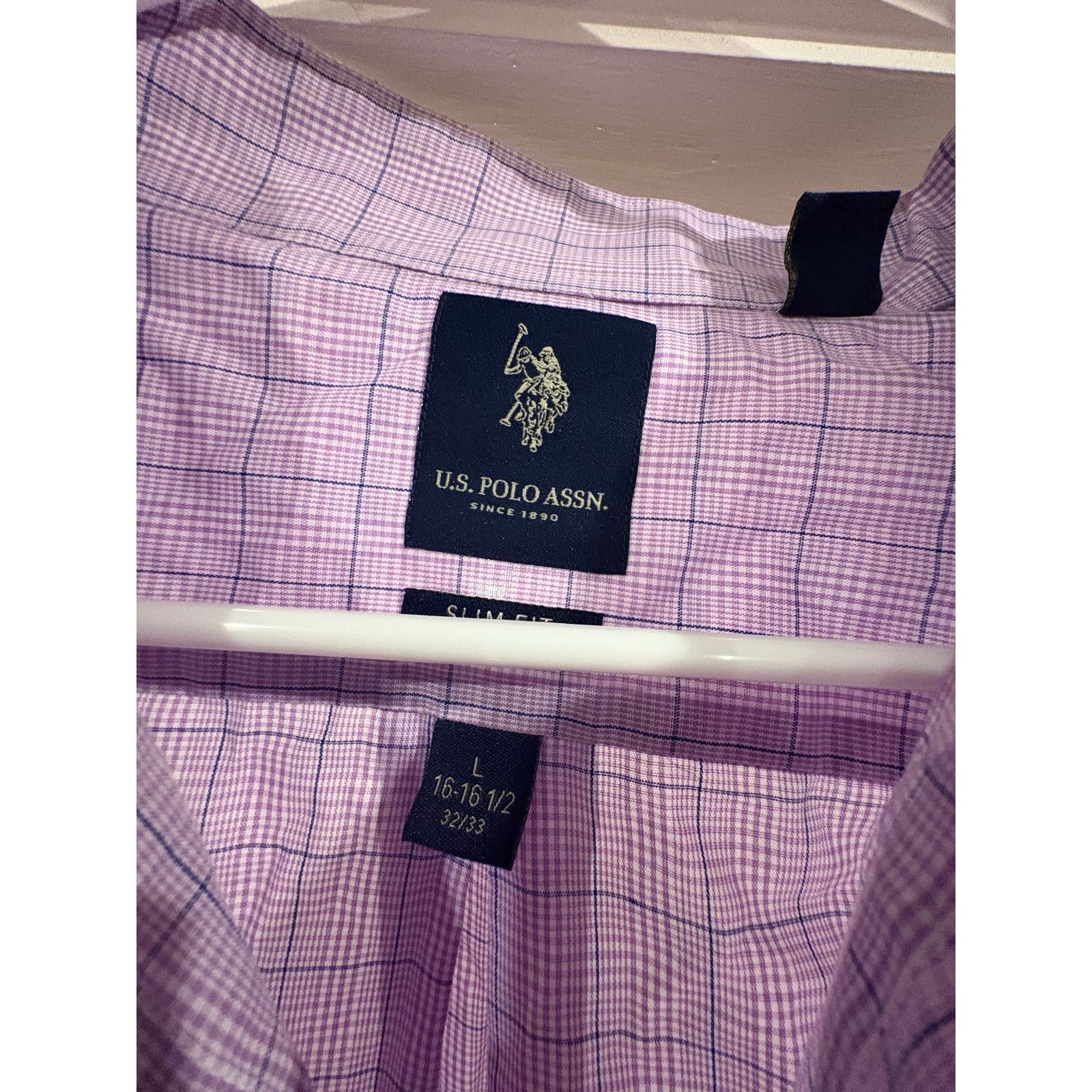 U.S. Polo Assn. U.S. Polo Assn. Men’s Slim Fit Dress Shirt Size L NWT Size US L / EU 52-54 / 3 - 7 Thumbnail