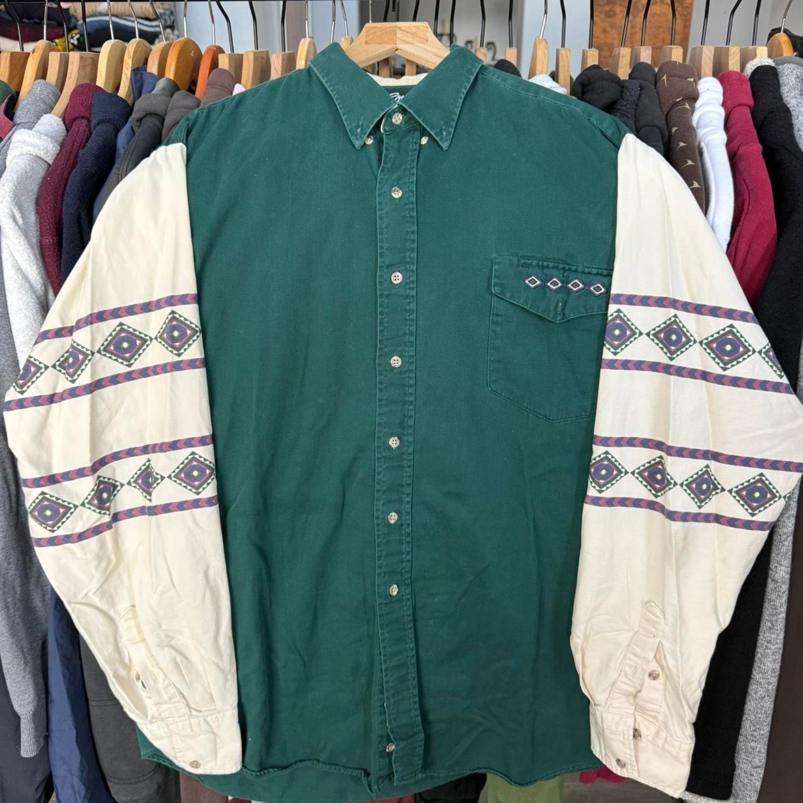 Roper Vintage 90s Roper Button Down Shirt With Aztec Pattern Size US XXL / EU 58 / 5 - 1 Thumbnail