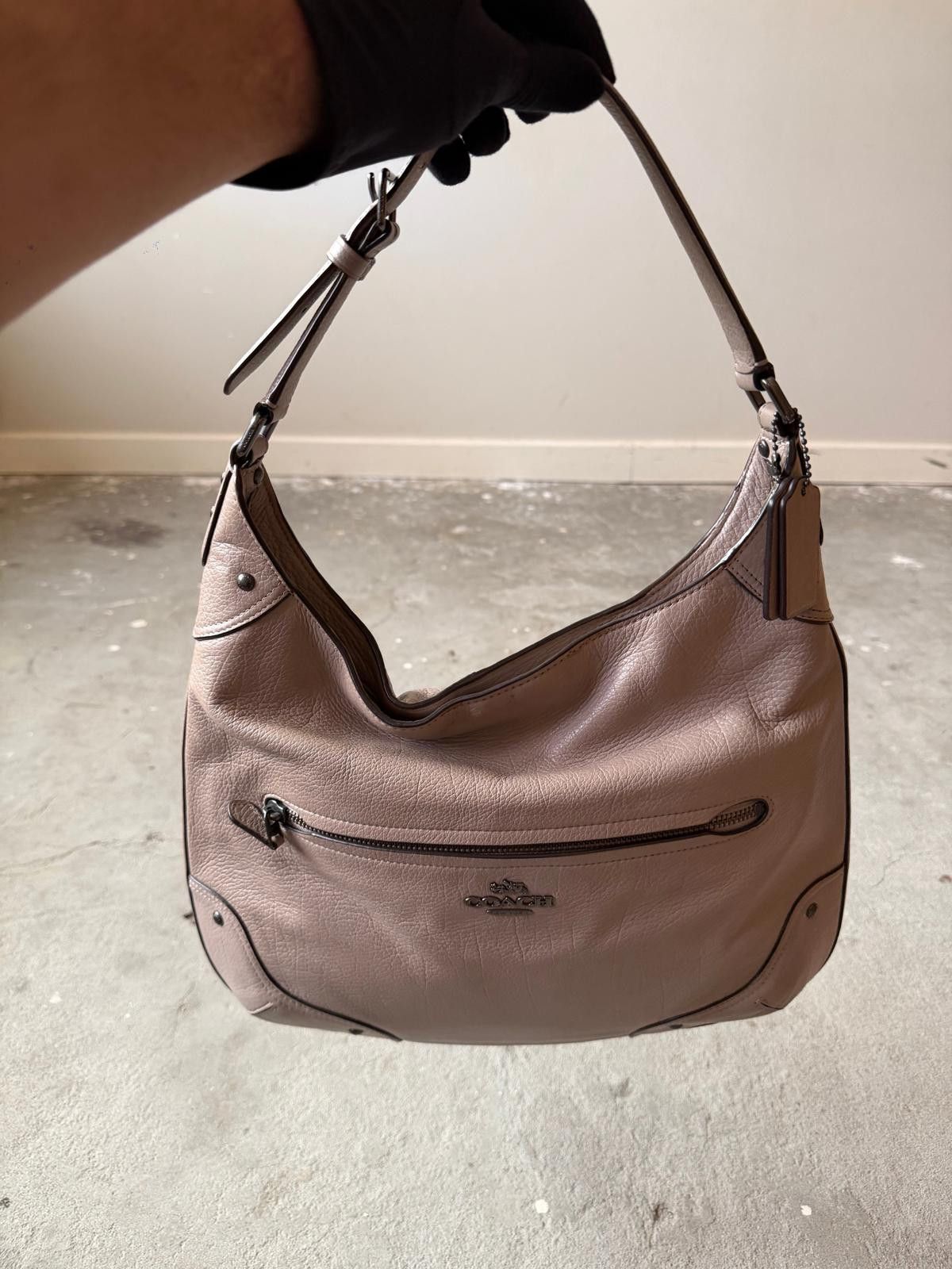 Coach Coach Leather Hobo Shoulder Bag Beige Size ONE SIZE - 5 Thumbnail