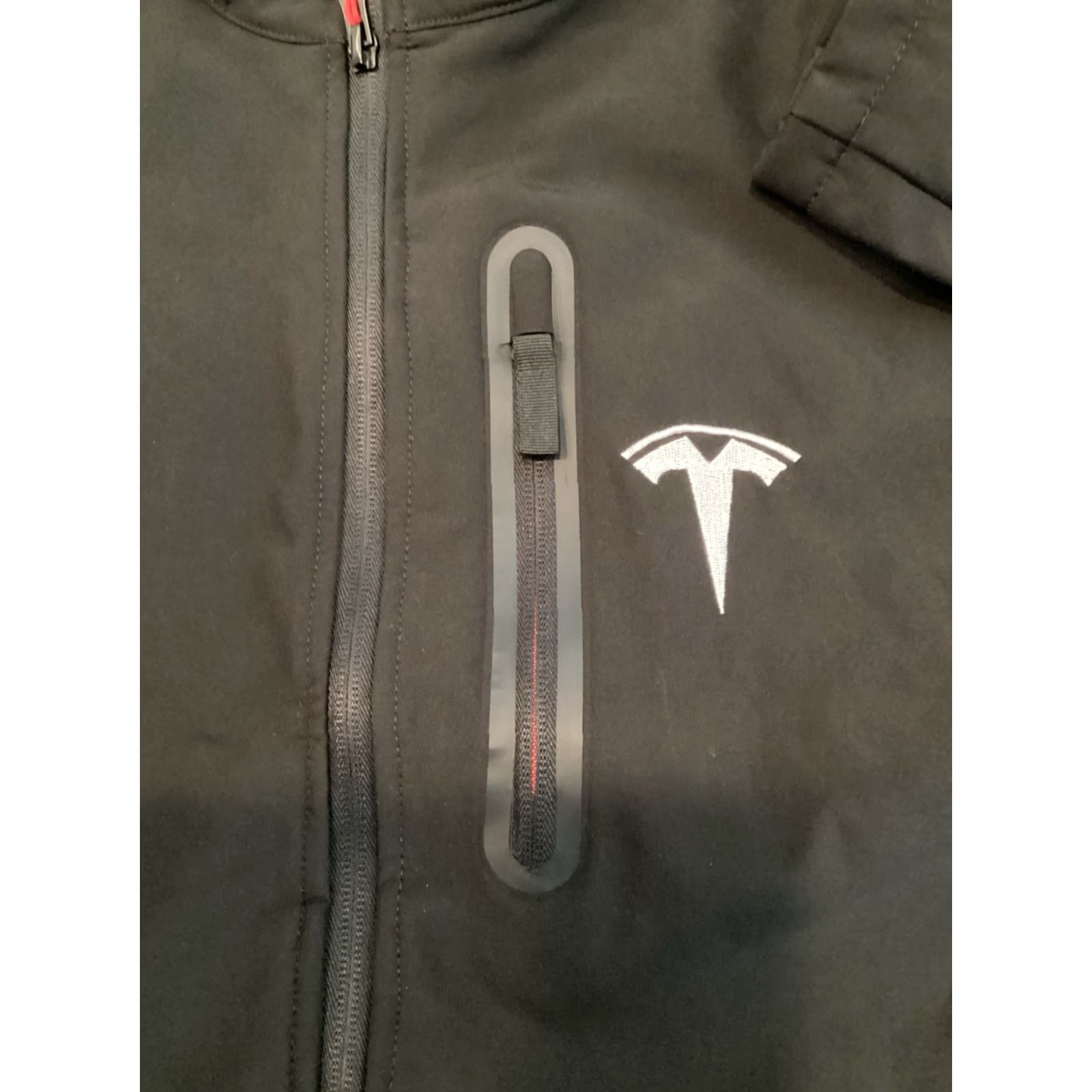 Vintage Tesla Jacket Men M Softshell Zip Fleece Lined Black Embroidered Logo Pockets Mid-Length Size US M / EU 48-50 / 2 - 4 Thumbnail