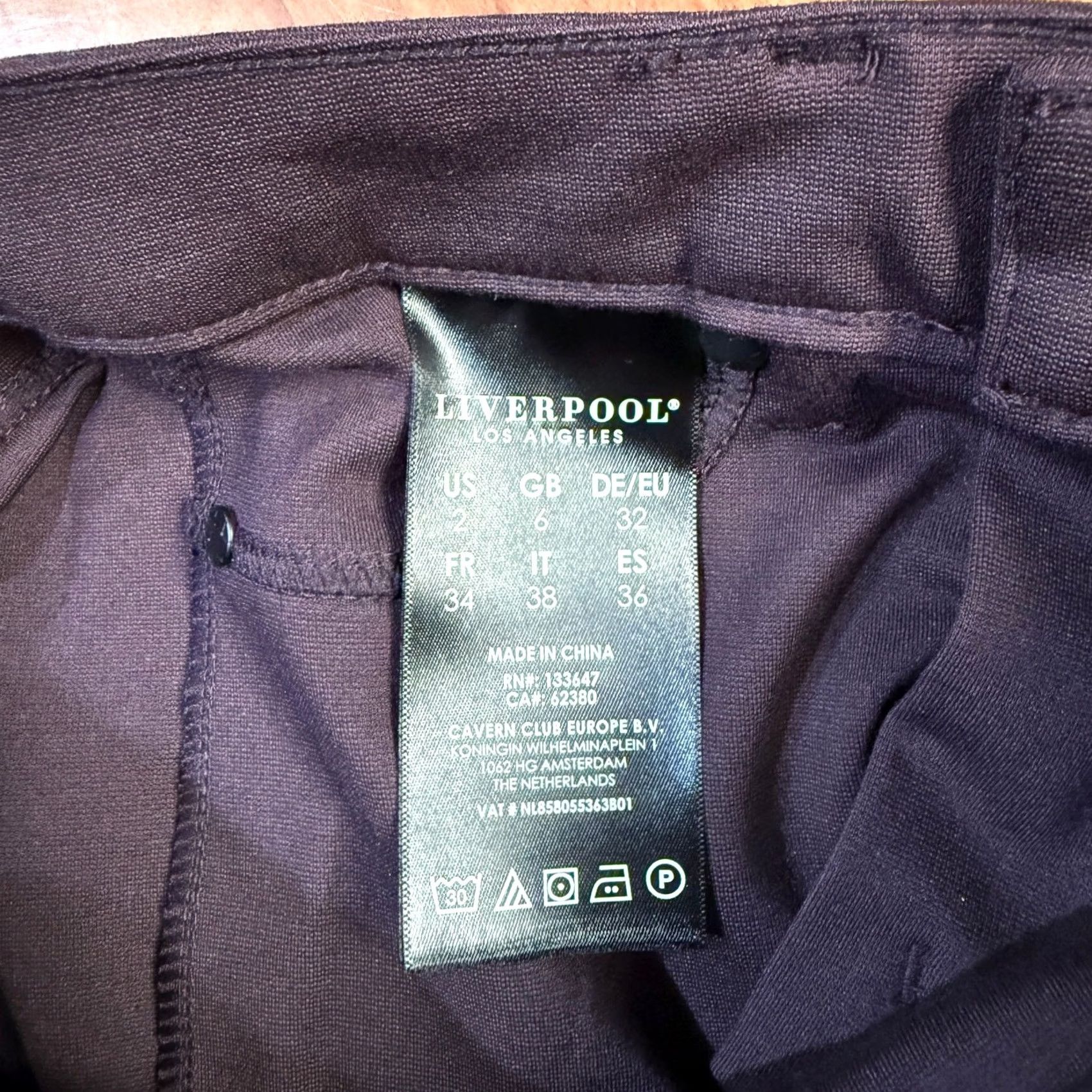 Vintage Liverpool Skinny Purple Knit Stretch Slim Fit Pants for Women 2 - Womens Size 28" / US 6 / IT 42 - 6 Thumbnail