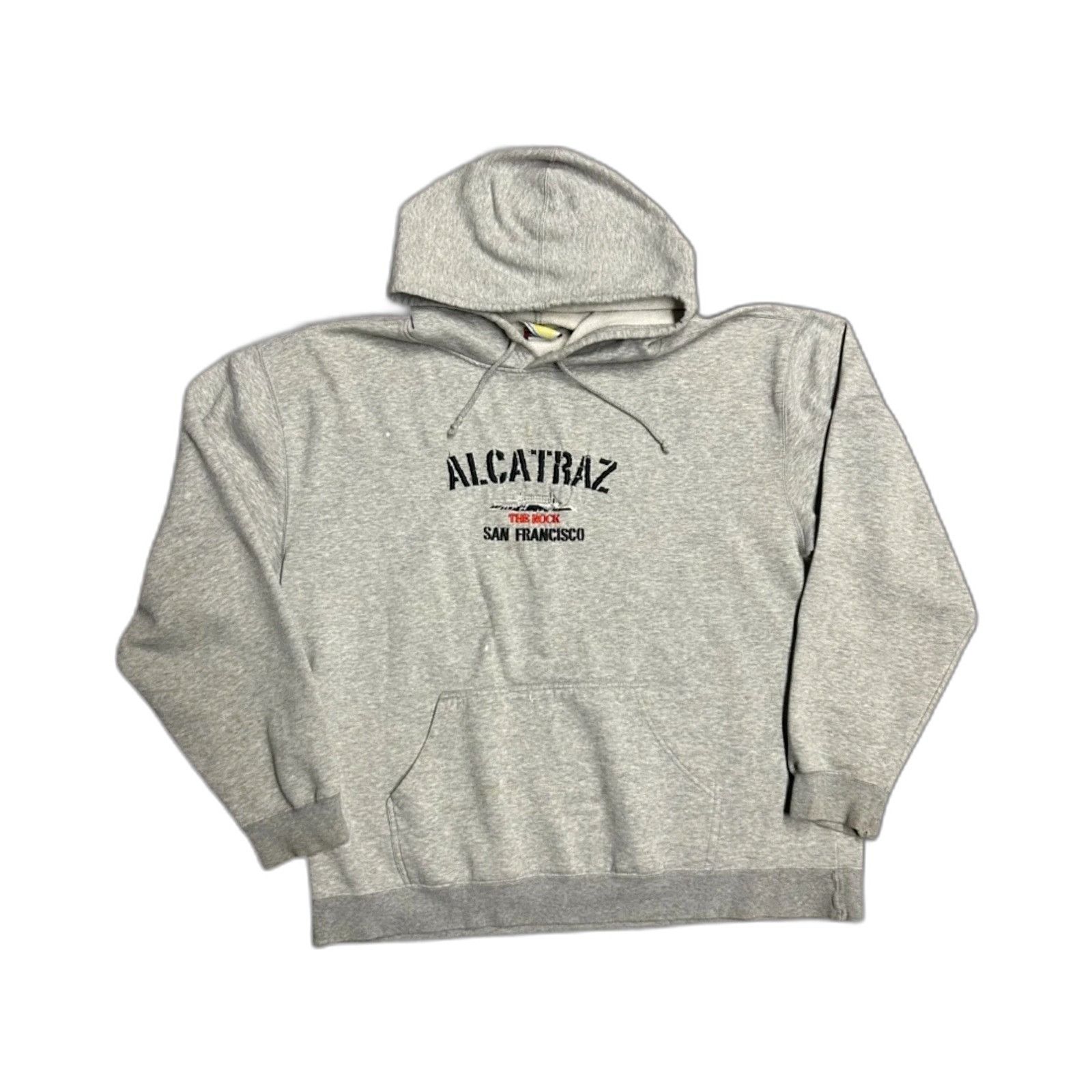 Vintage VTG Alcatraz The Rock Hoodie Gray Men's 2XL Size US XXL / EU 58 / 5 - 1 Thumbnail