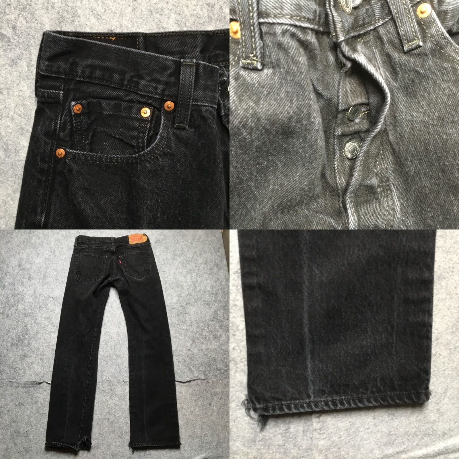 Levi's Levi's 501 Jeans Men 32x32 Black Button Fly Straight Denim Distressed Pockets 5-Pocket Regular Mens Size US 32 / EU 48 - 8 Thumbnail