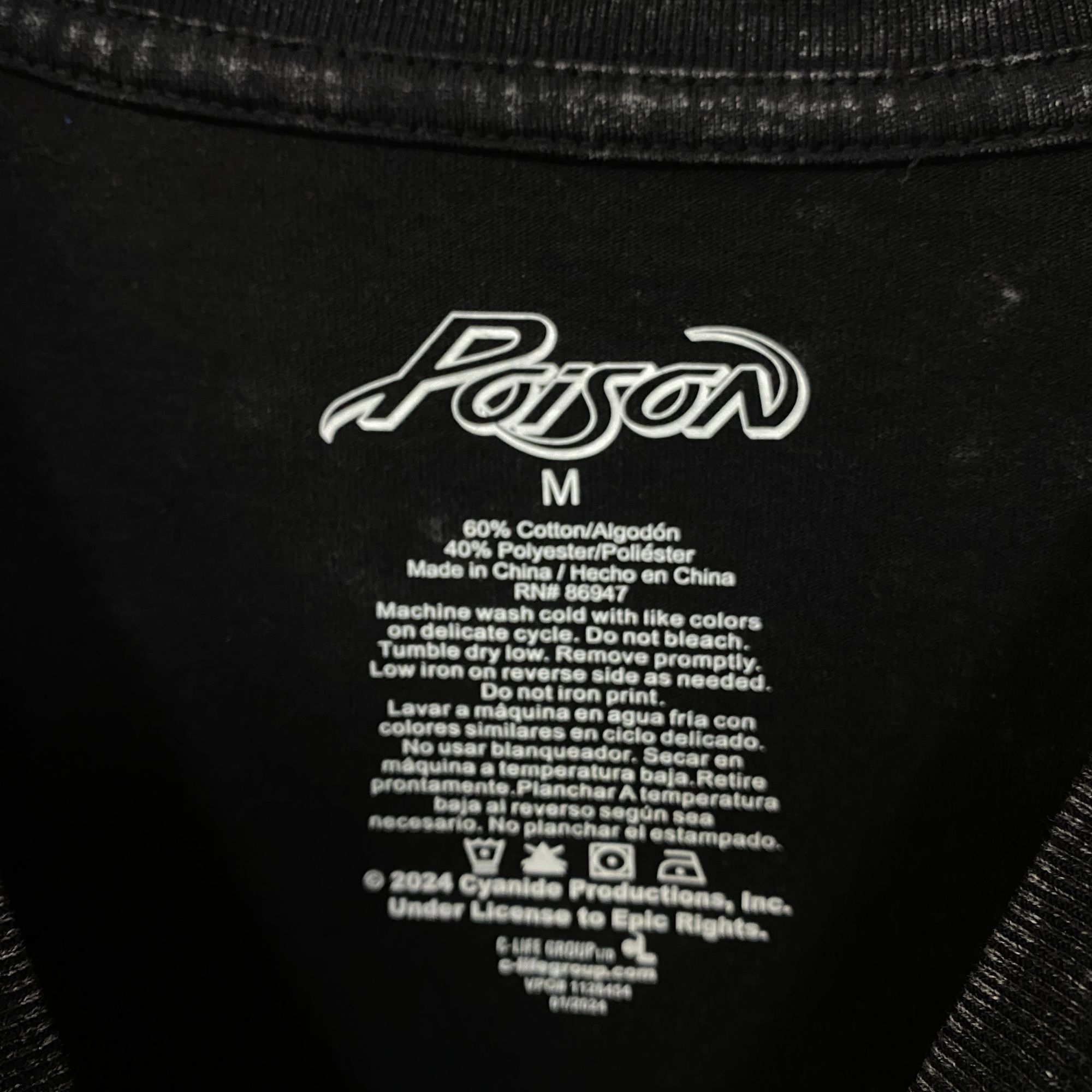 Other Poison Snakes and Skulls Mineral Wash Rock Band T-Shirt Medi Size US M / EU 48-50 / 2 - 4 Thumbnail