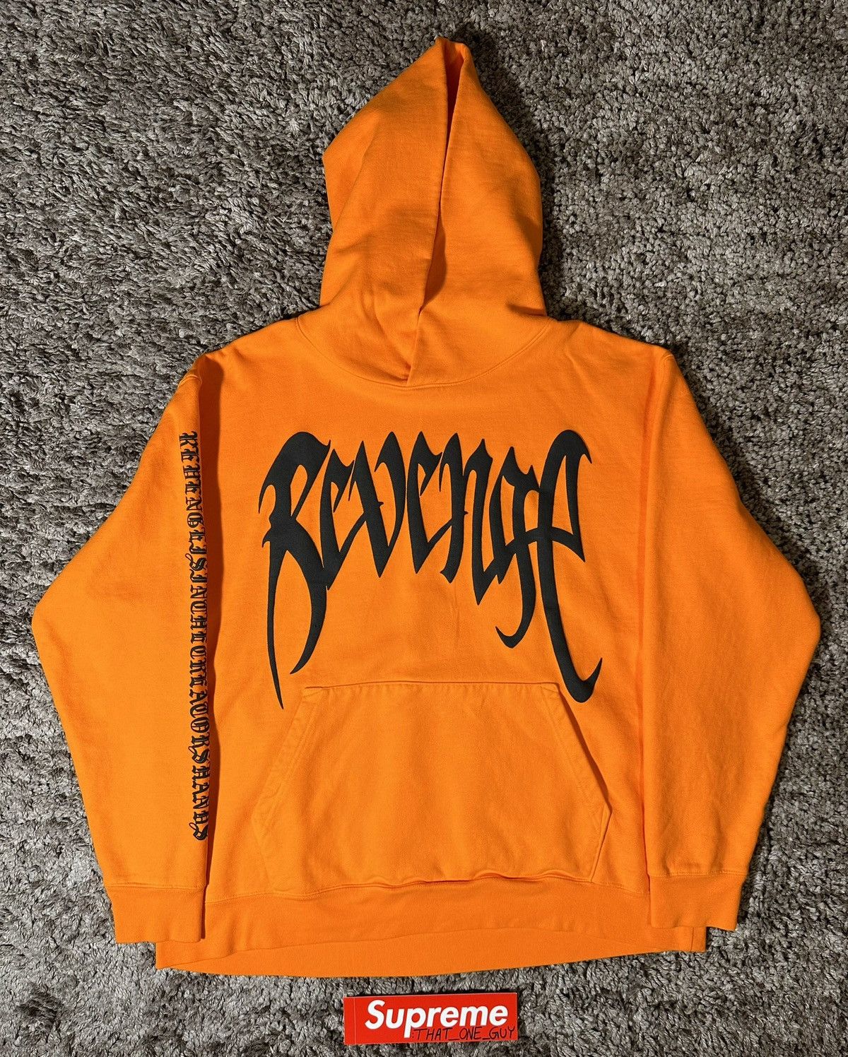 Revenge Demon Archives Orange Hoodie XL Tops