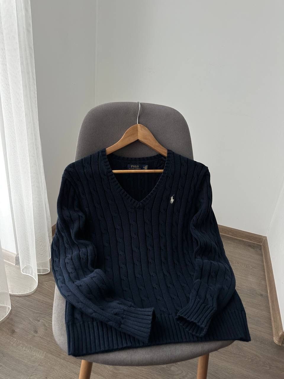 Polo Ralph Lauren × Vintage Vintage Polo Ralph Lauren Blue Cable Knit Sweater Size US M / EU 48-50 / 2 - 8 Thumbnail