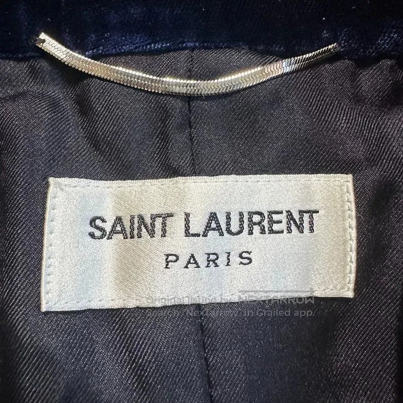 Saint Laurent Paris Saint Laurent Dark Blue Velvet Blazer. Size US M / EU 48-50 / 2 - 3 Thumbnail