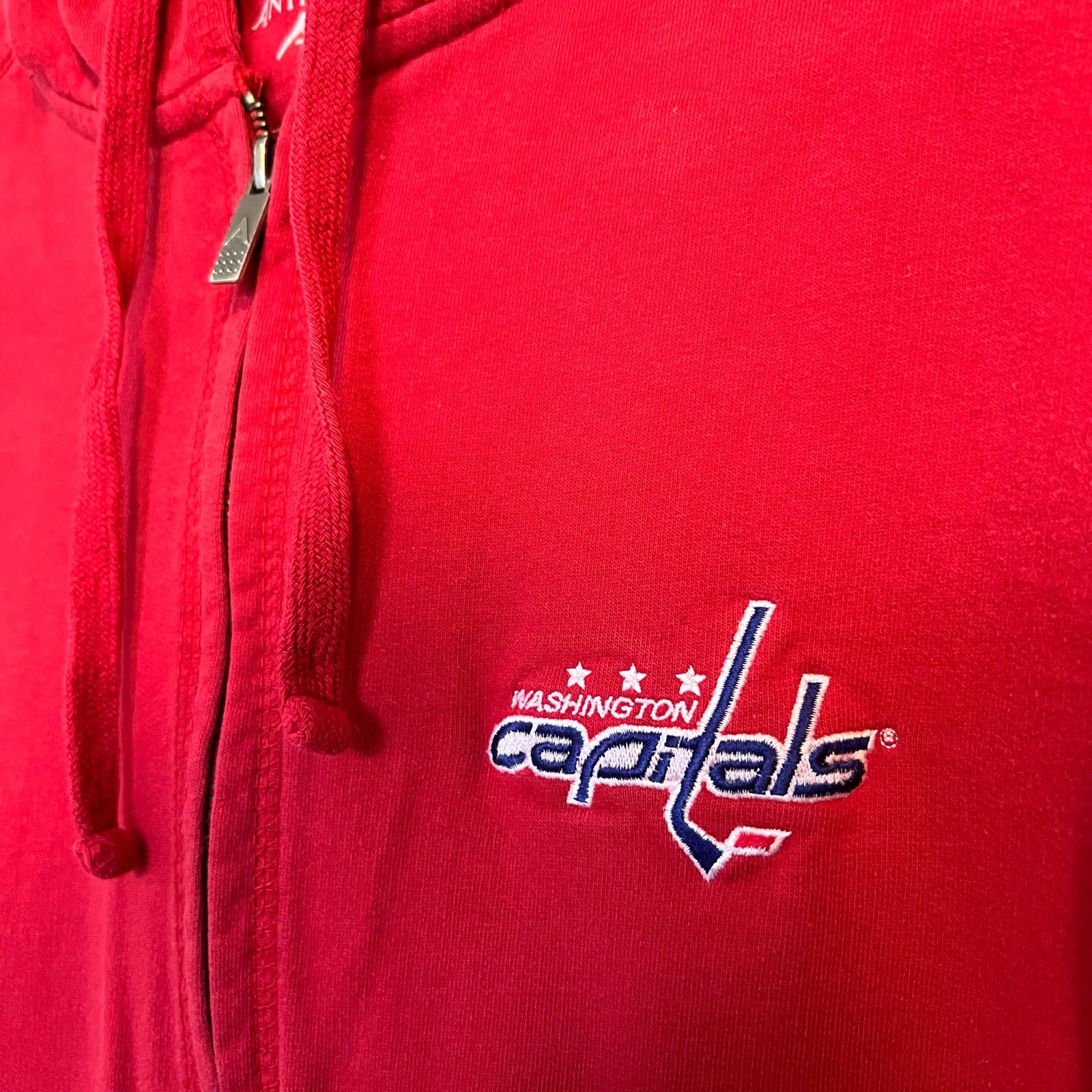 Antigua Washington Capitals NHL Antigua Red Zip Up Hoodie Mens Sz L Size US L / EU 52-54 / 3 - 4 Thumbnail