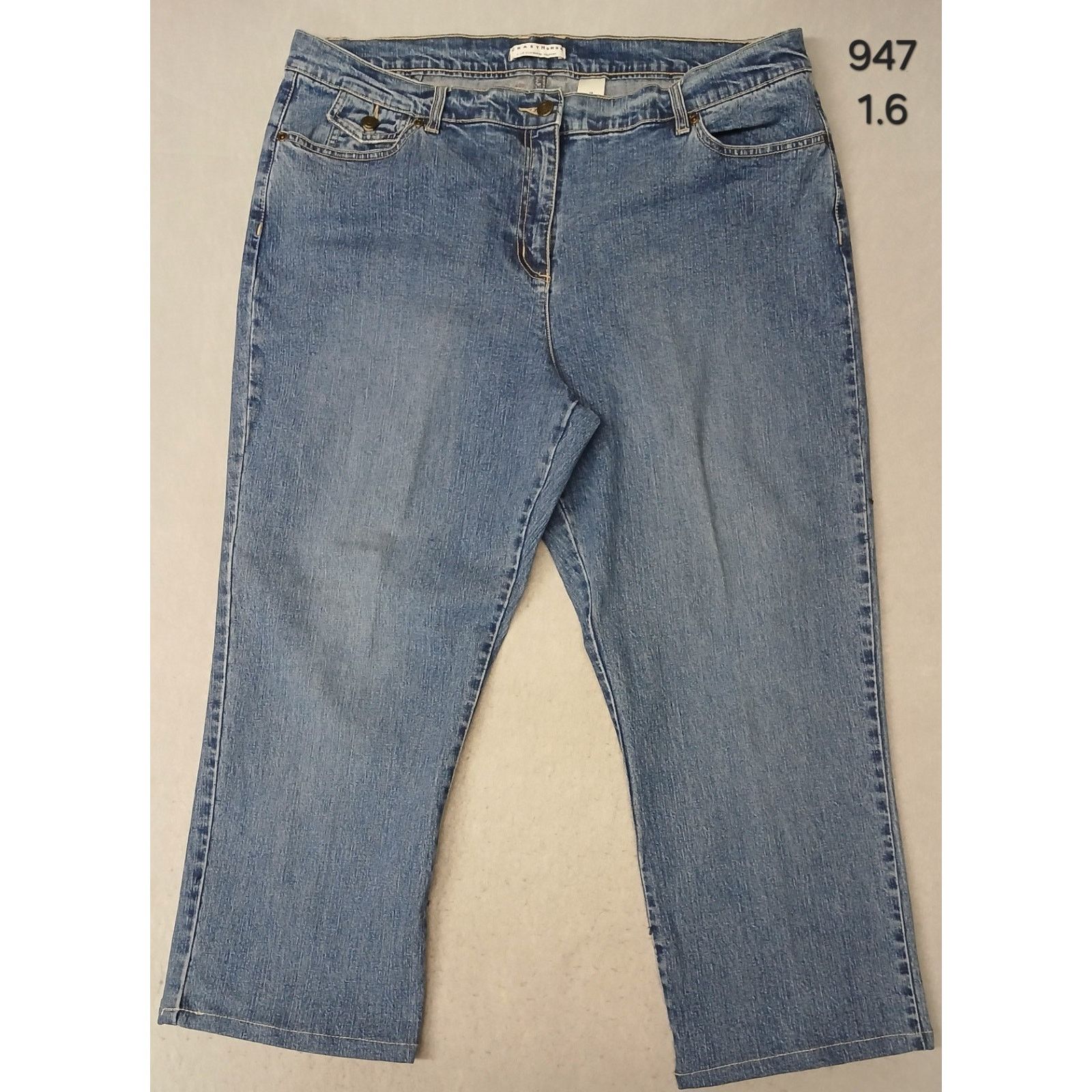 Other Crazy Horse (18) Womens Straight Stretch Blue Denim Jeans Size 40" / US 18 - 1 Thumbnail