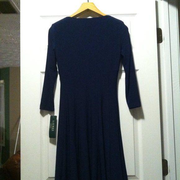 Ralph Lauren RALPH LAUREN WOMEN'S NEW BLUE 95%POLYESTER DRESS SIZE: 2 Size XS / US 0-2 / IT 36-38 - 7 Thumbnail