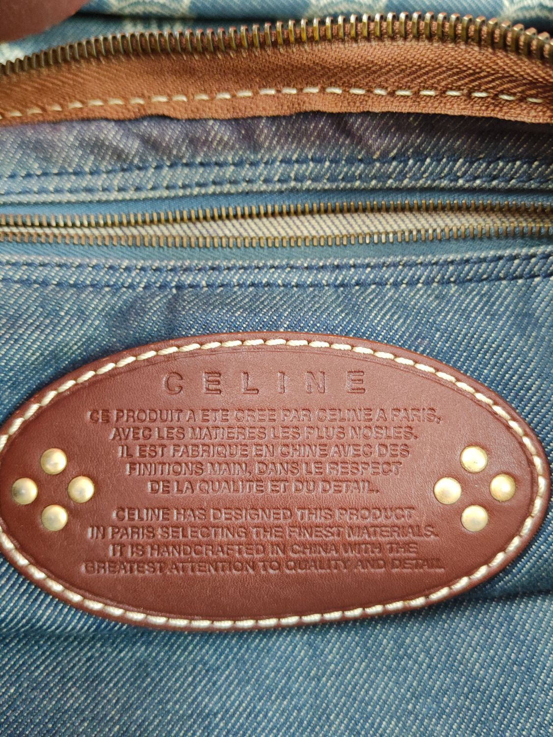 Celine Celine denim monogram vintage Shoulder hand Bag #SB035DLAL Size ONE SIZE - 22 Thumbnail