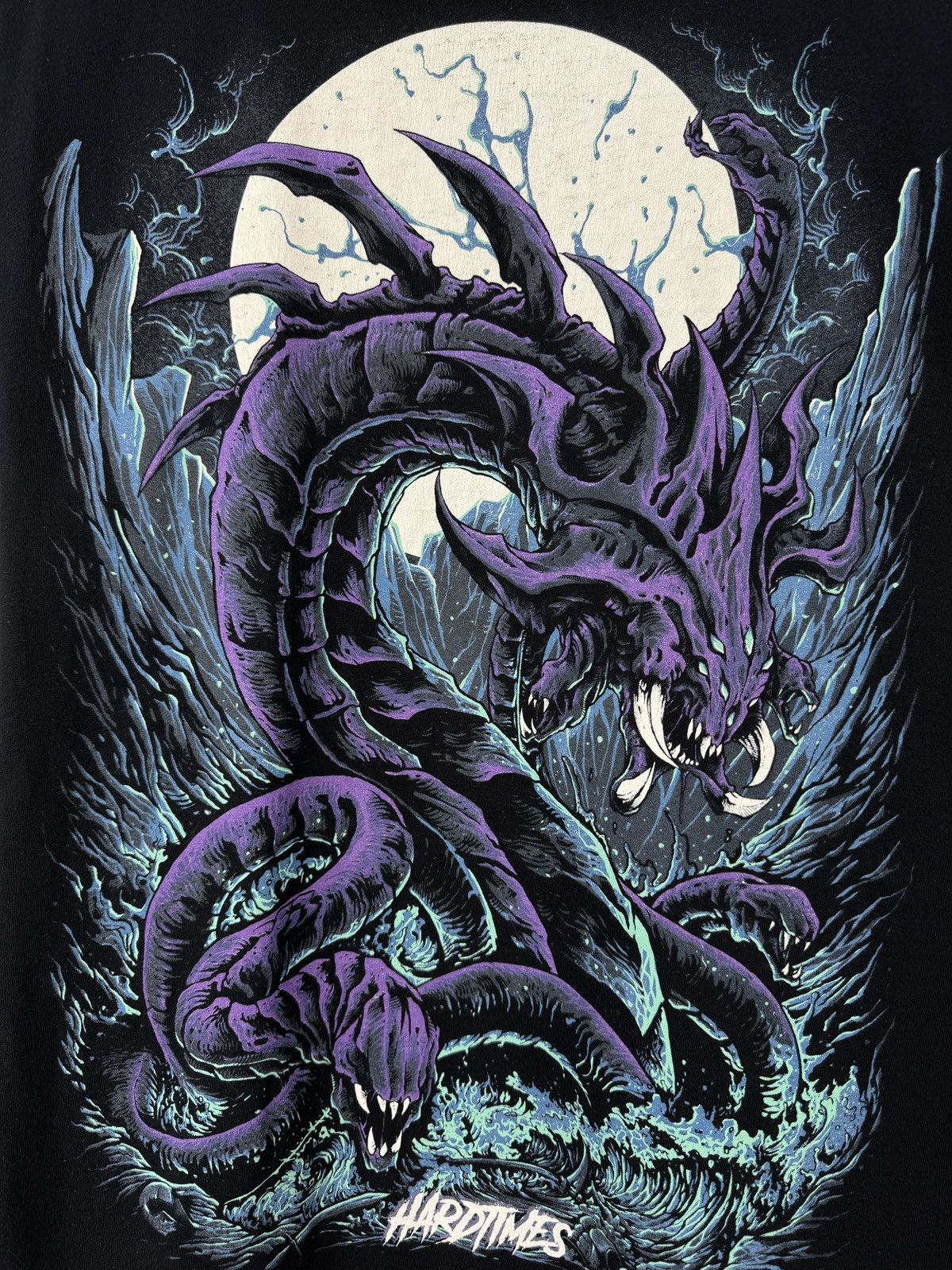 Gildan Hard Times Hydra Dragon Graphic T-Shirt Mythical Creature Size US M / EU 48-50 / 2 - 5 Thumbnail