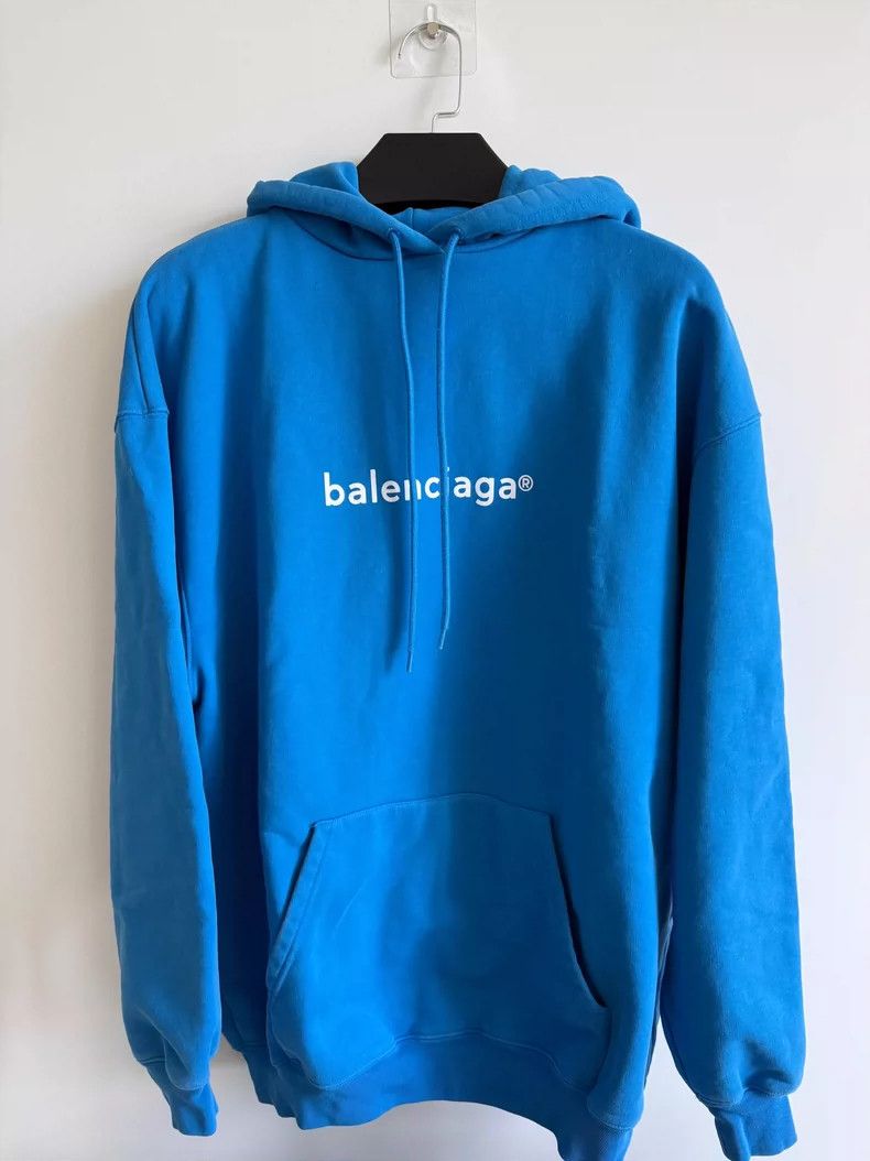 Balenciaga Balenciaga Blue Mailbox Hoodie Size US S / EU 44-46 / 1 - 1 Thumbnail