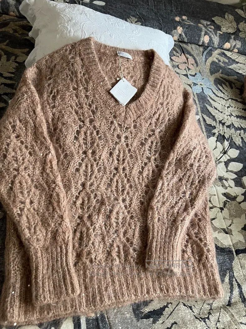 Brunello Cucinelli Brunello Cucinelli Mohair Sequin Sweater Size M / US 6-8 / IT 42-44 - 3 Thumbnail