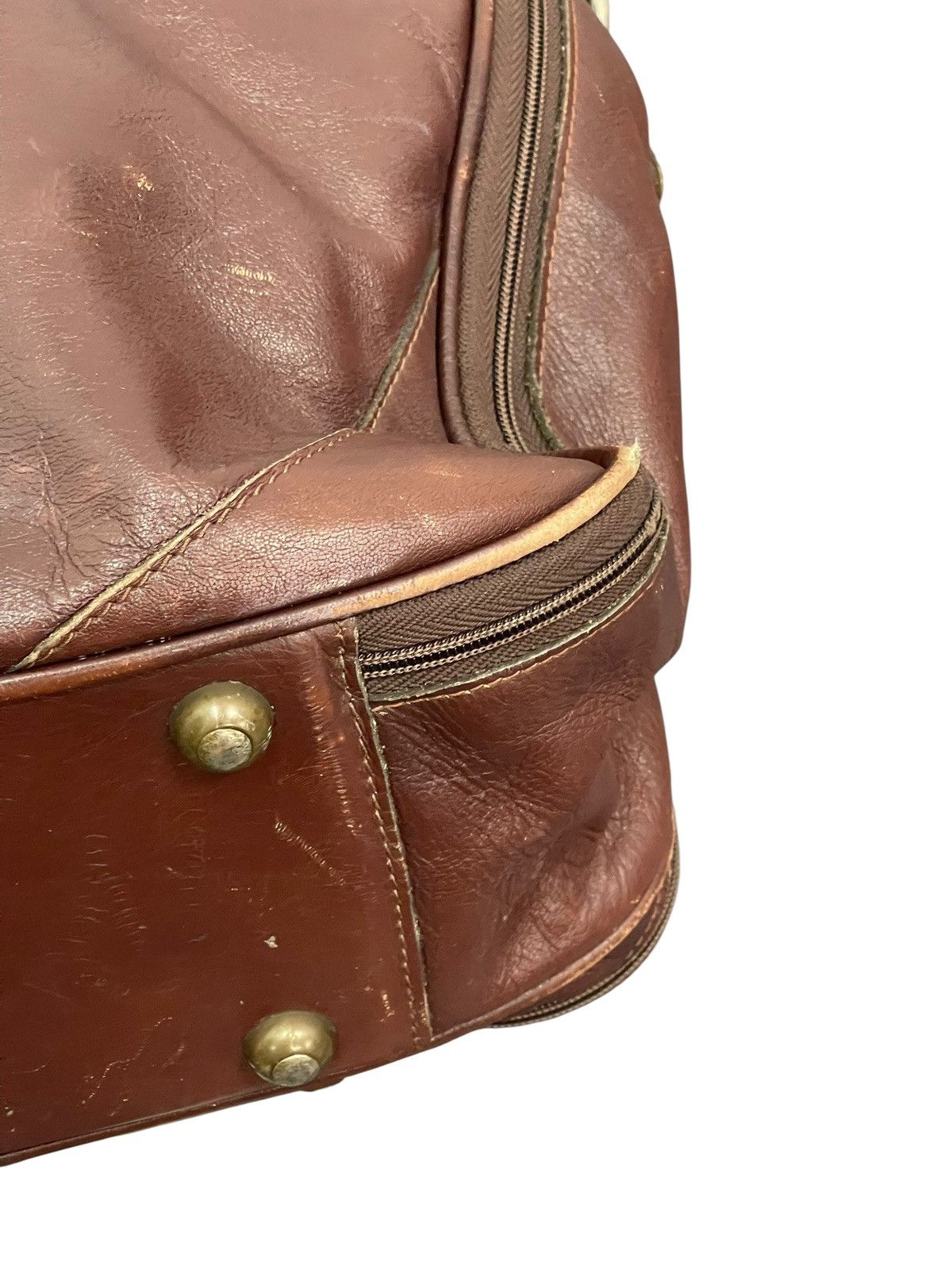Leather Full Leather Vtg 90s Renwick Canada Travel Bag 6🟩 Size ONE SIZE - 8 Thumbnail
