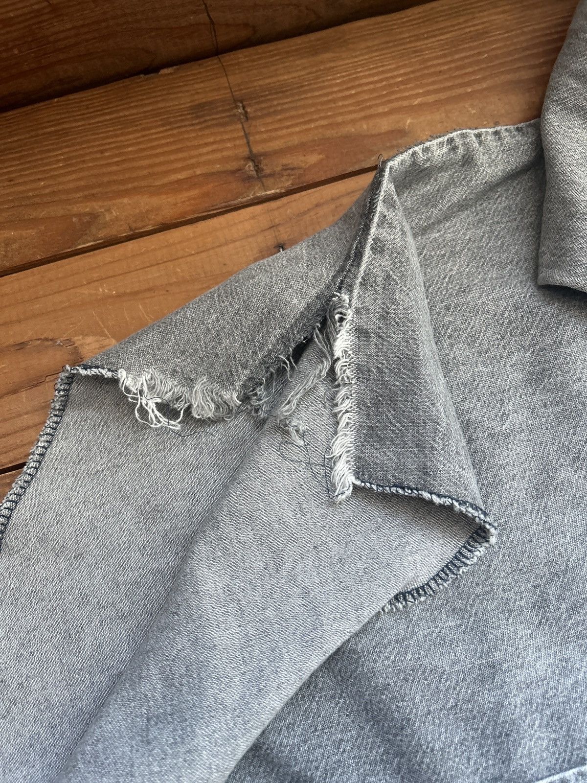 Vintage × Wrangler Vintage 80s Wrangler Black Faded Distressed Pearl Snap Shirt Size US L / EU 52-54 / 3 - 3 Thumbnail