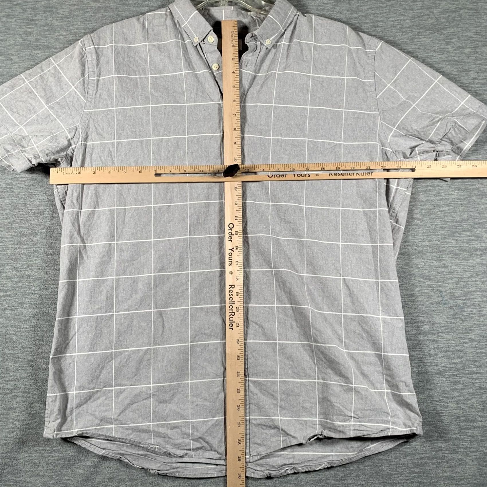 Vintage Frank + Oak Shirt Mens 2XL Gray Check Short Sleeve Button Front Casual Size US XXL / EU 58 / 5 - 6 Thumbnail