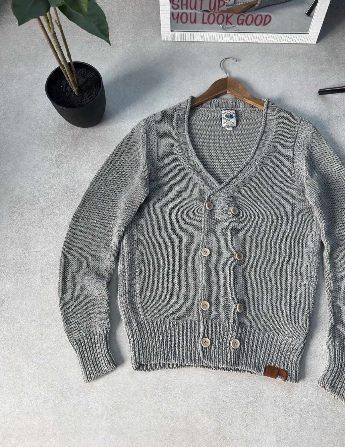 Diesel Vintage Diesel Tricot & Co. Knitted Cardigan Button Sweater Size US M / EU 48-50 / 2 - 2 Thumbnail