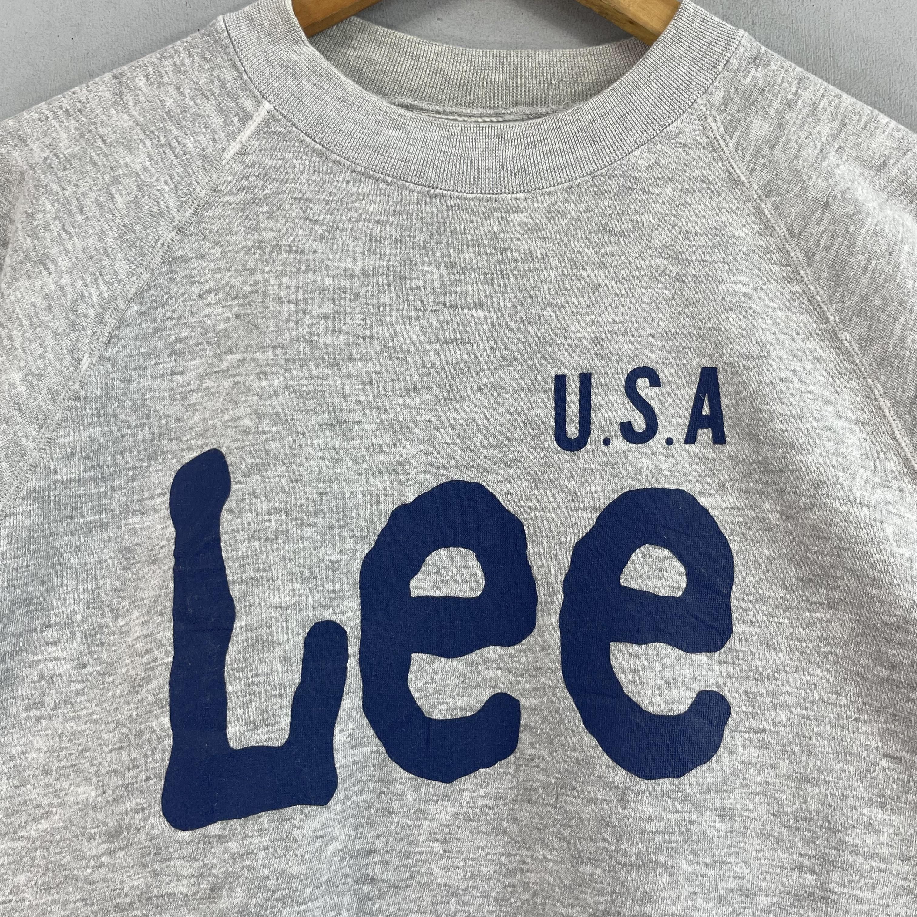 Lee × Vintage Vintage LEE Spellout Big Logo Printed Crewneck Sweatshirt Size US M / EU 48-50 / 2 - 2 Thumbnail