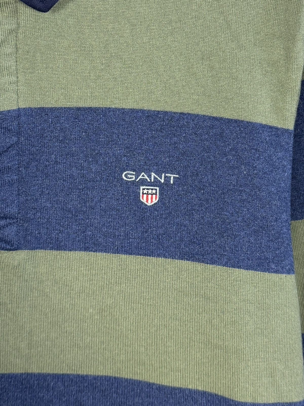 Gant GANT Polo Long Sleeve Striped Rugby Shirt Made in India Sz L Size US L / EU 52-54 / 3 - 6 Thumbnail