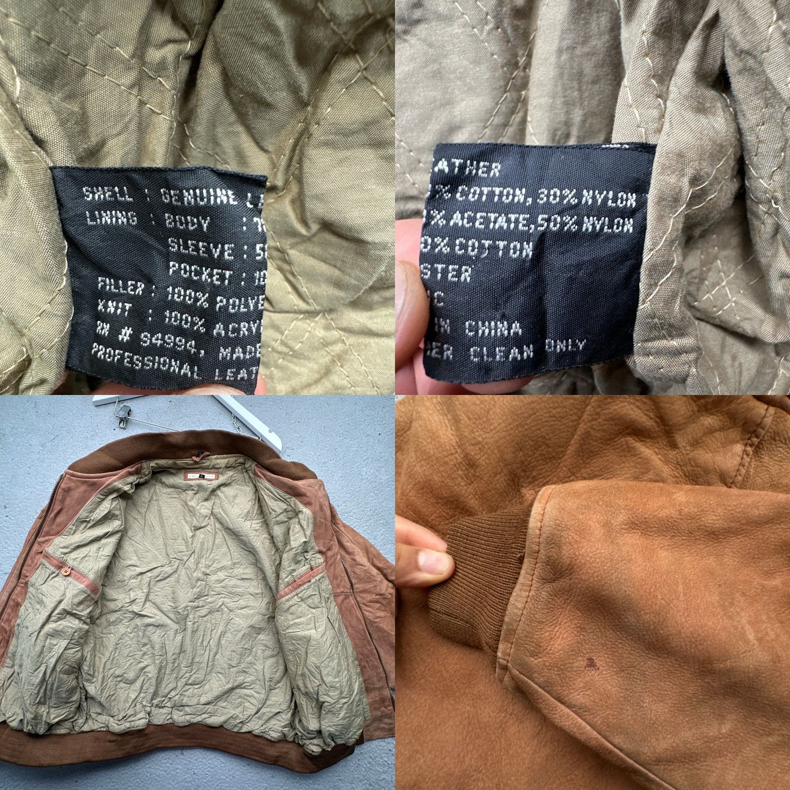 Vintage VINTAGE East Island Suede Leather Bomber Jacket Mens Large Brown Lined Bid Flight Aviator Full Zip Size US L / EU 52-54 / 3 - 8 Thumbnail