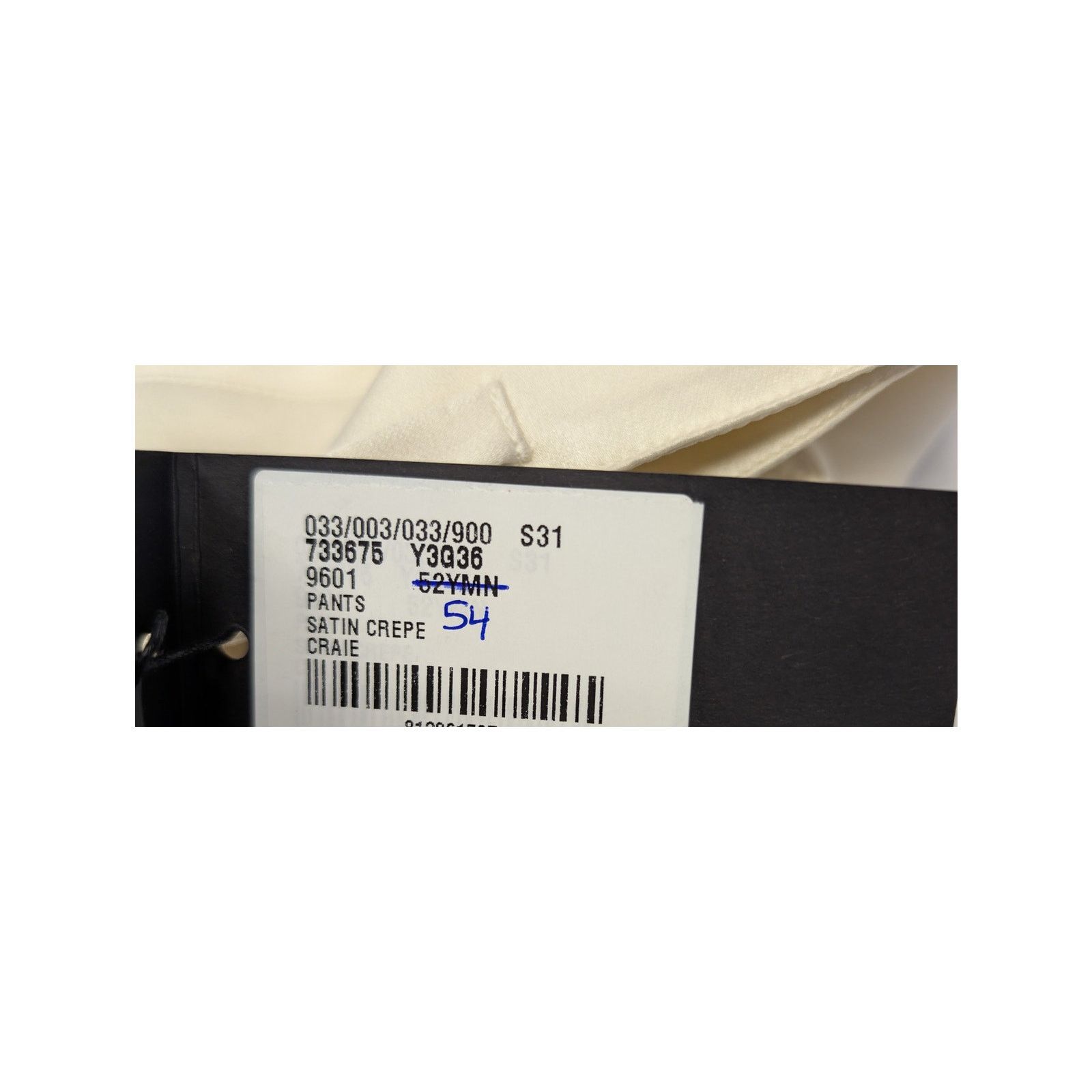 Saint Laurent Paris o1rshd1 Satin Crepe Pants in Craie Size US 38 / EU 54 - 21 Thumbnail