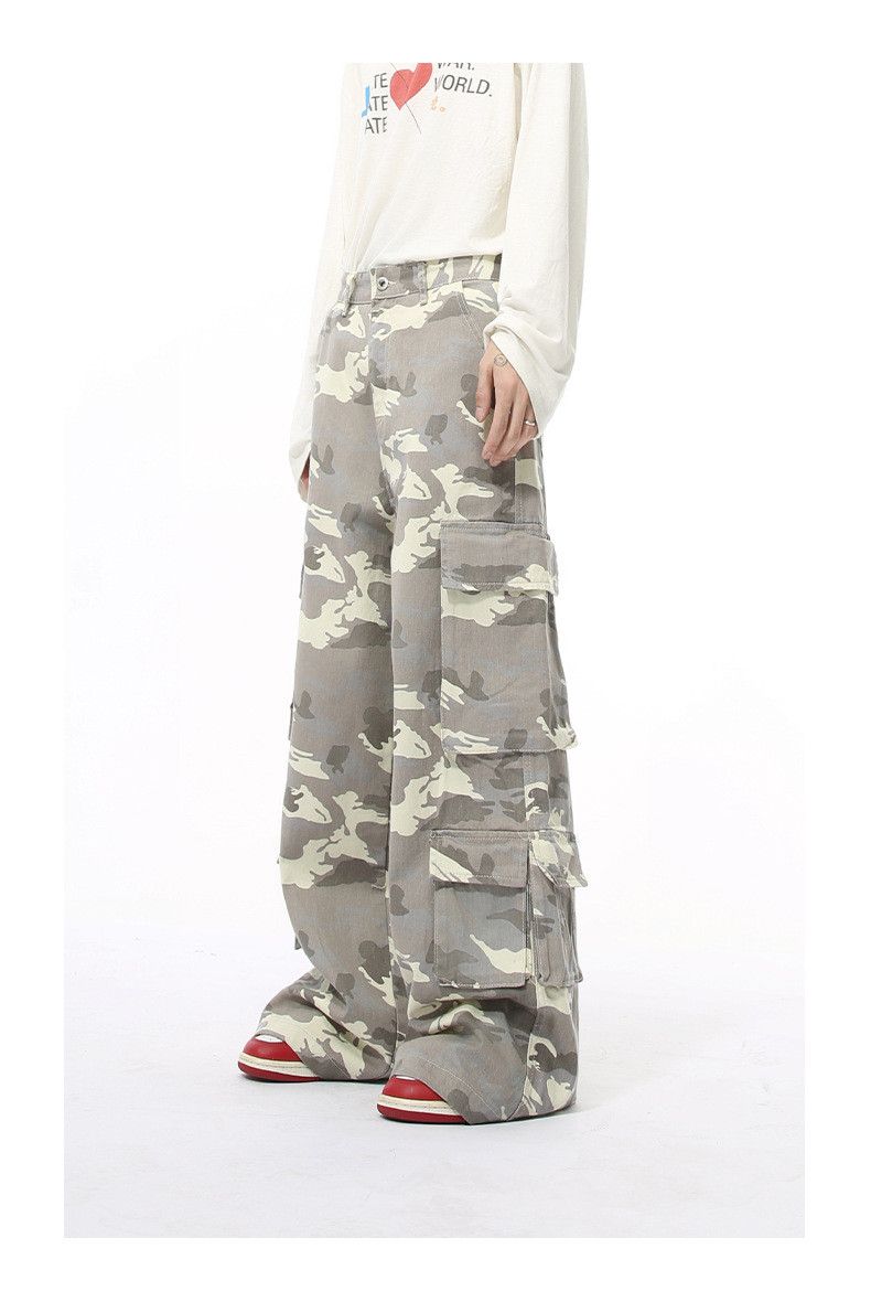 Japanese Brand × Jean Multi-pocket cargo loose straight wide-leg camouflage jeans Size US 32 / EU 48 - 3 Thumbnail