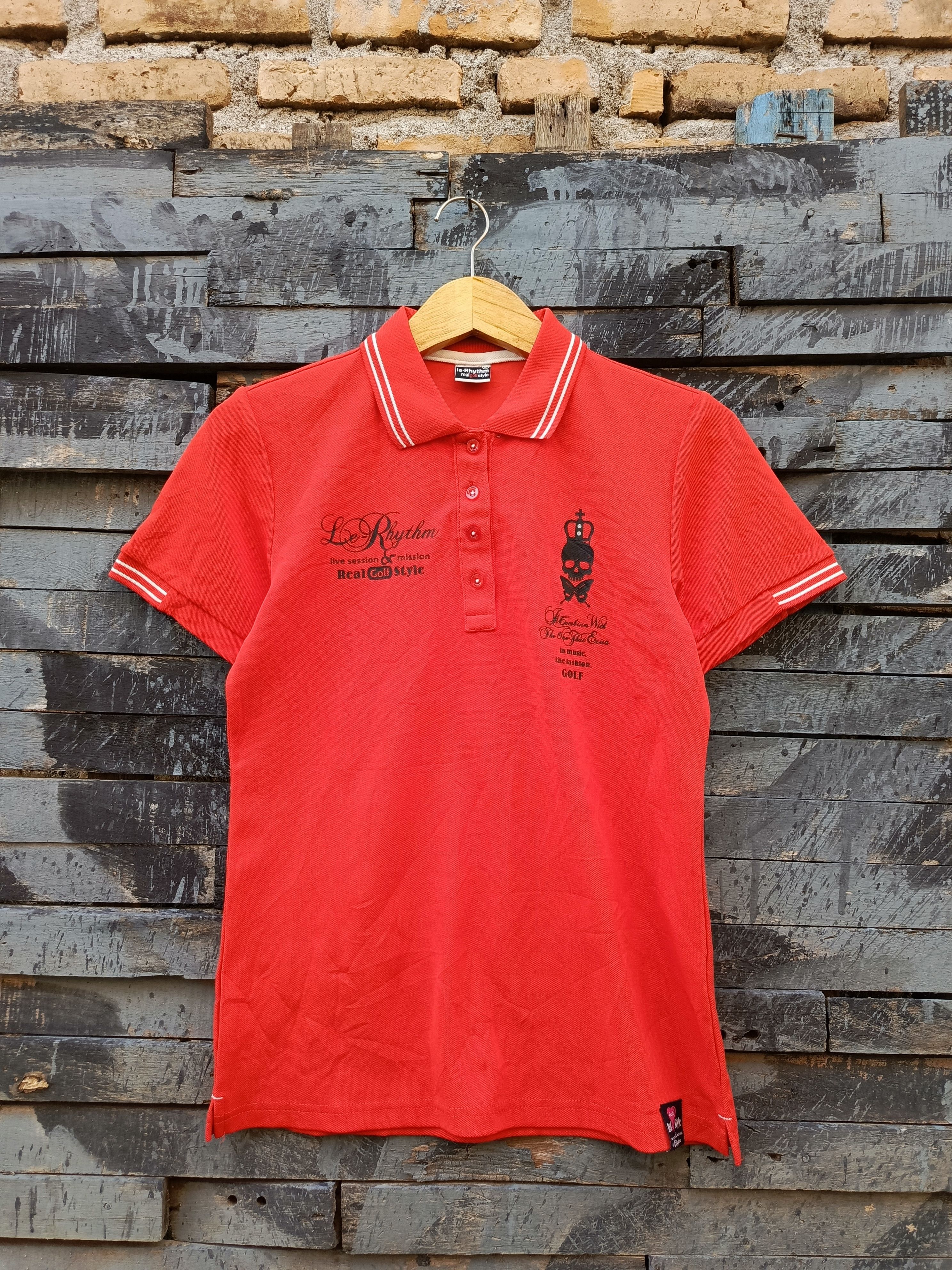 Japanese Brand Le-Rhythm Skull Graphic Polo — Statement Piece — NVMBER17 Size US L / EU 52-54 / 3 - 1 Thumbnail