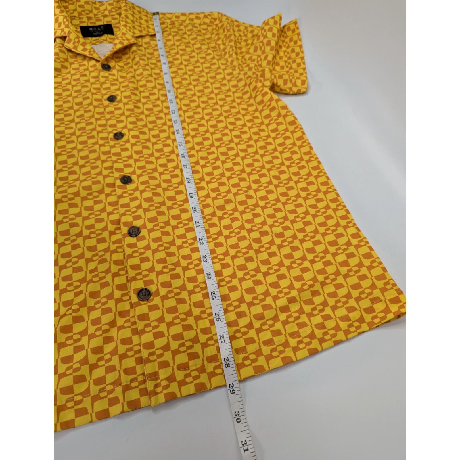 Logo 7 Bylt Paloma Hawaiian Shirt Short Sleeve Yellow Orange Geometric Size Large Logo Shirt Men Bylt Paloma Size US S / EU 44-46 / 1 - 5 Thumbnail