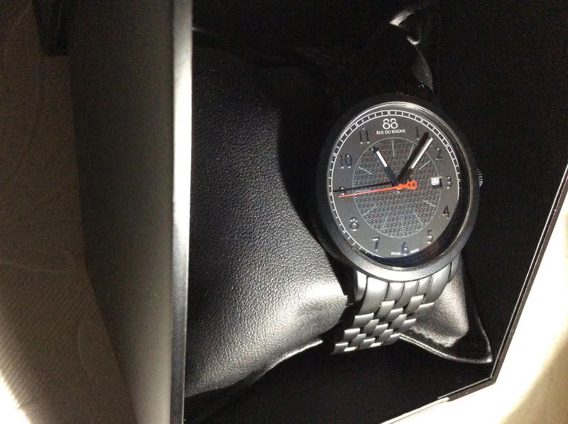 Designer 88 Rue Due Rhone men's black watch Size ONE SIZE - 5 Thumbnail